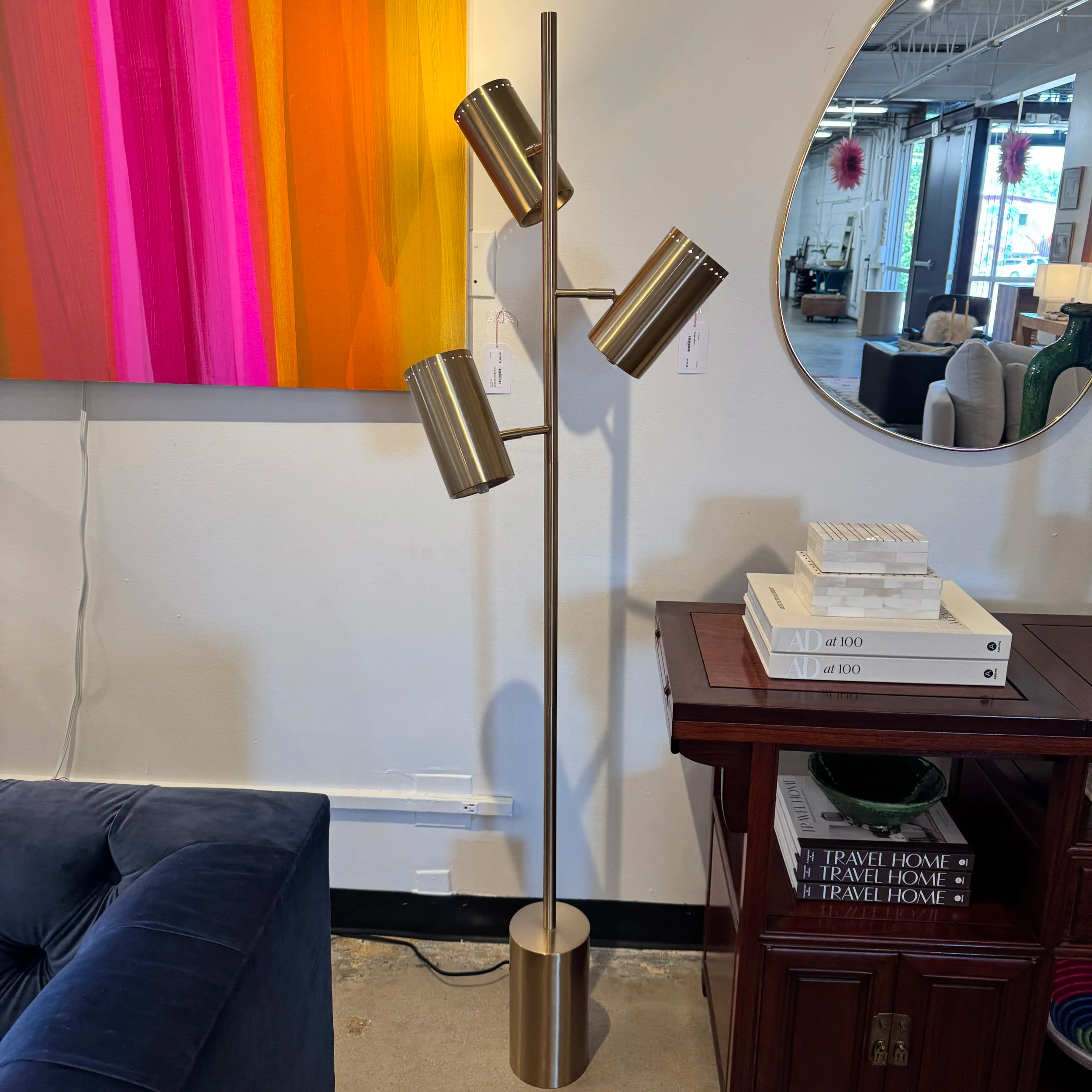 SOLD - CB2 Trio Floor Lamp (67"h)
