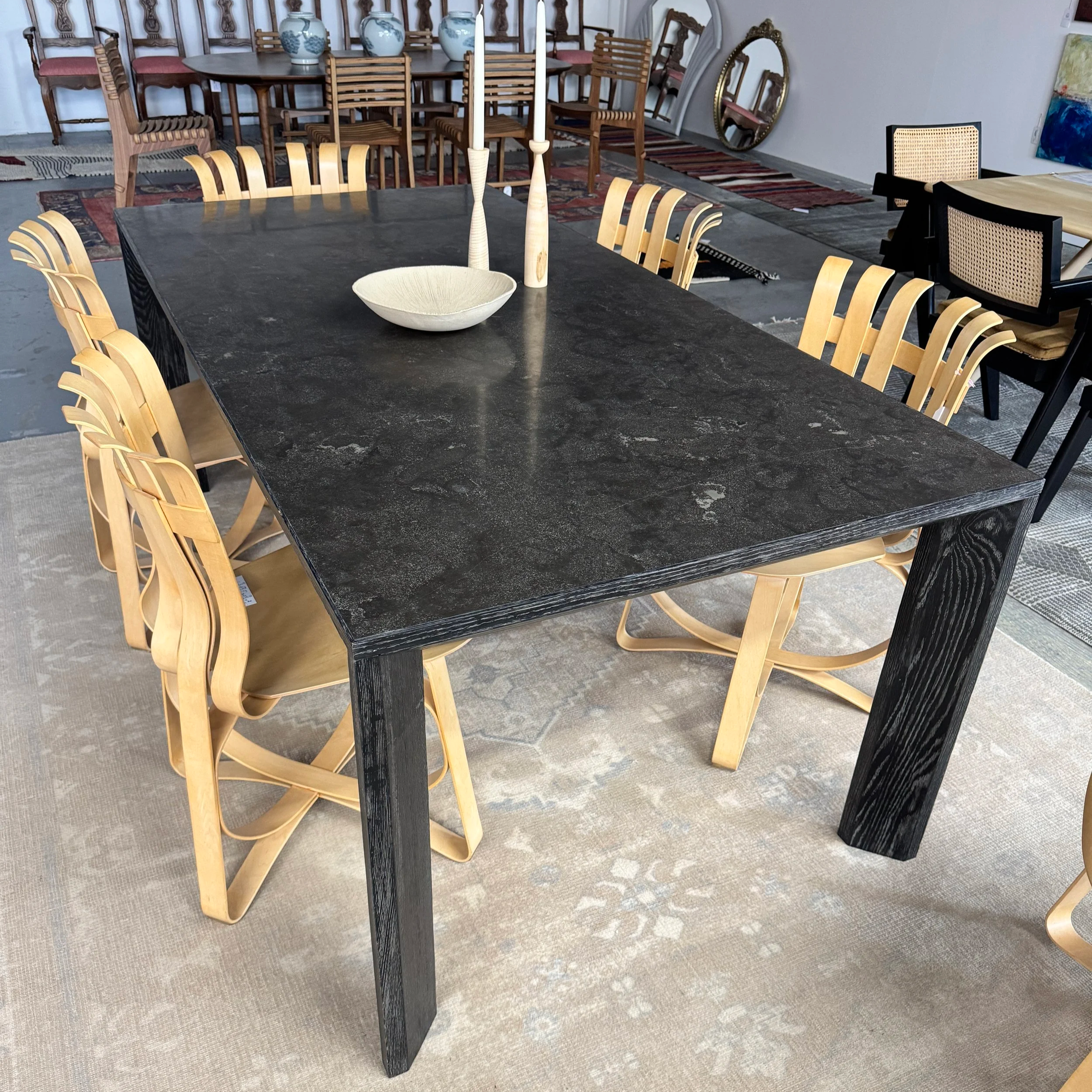 SOLD - Four Hands Conner Stone Dining Table - 78.75"w x 39.25"d x 30"h
