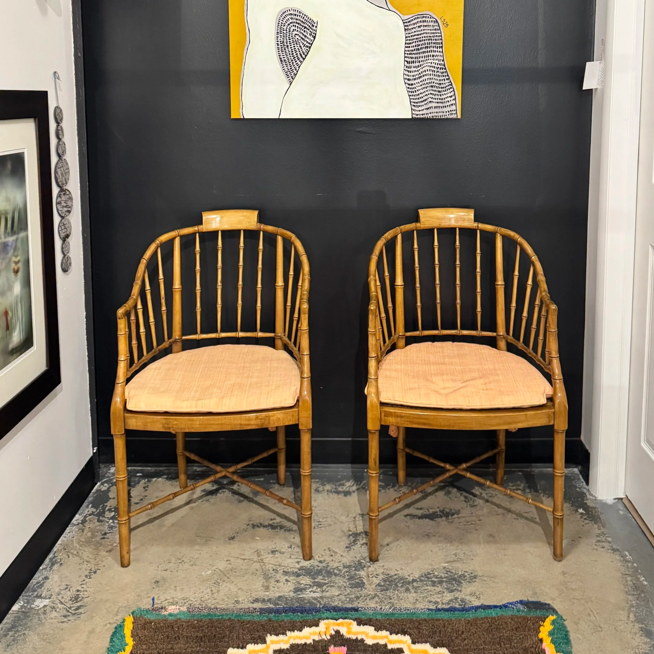 Vintage Faux Bamboo Chair by Baker (1 left)