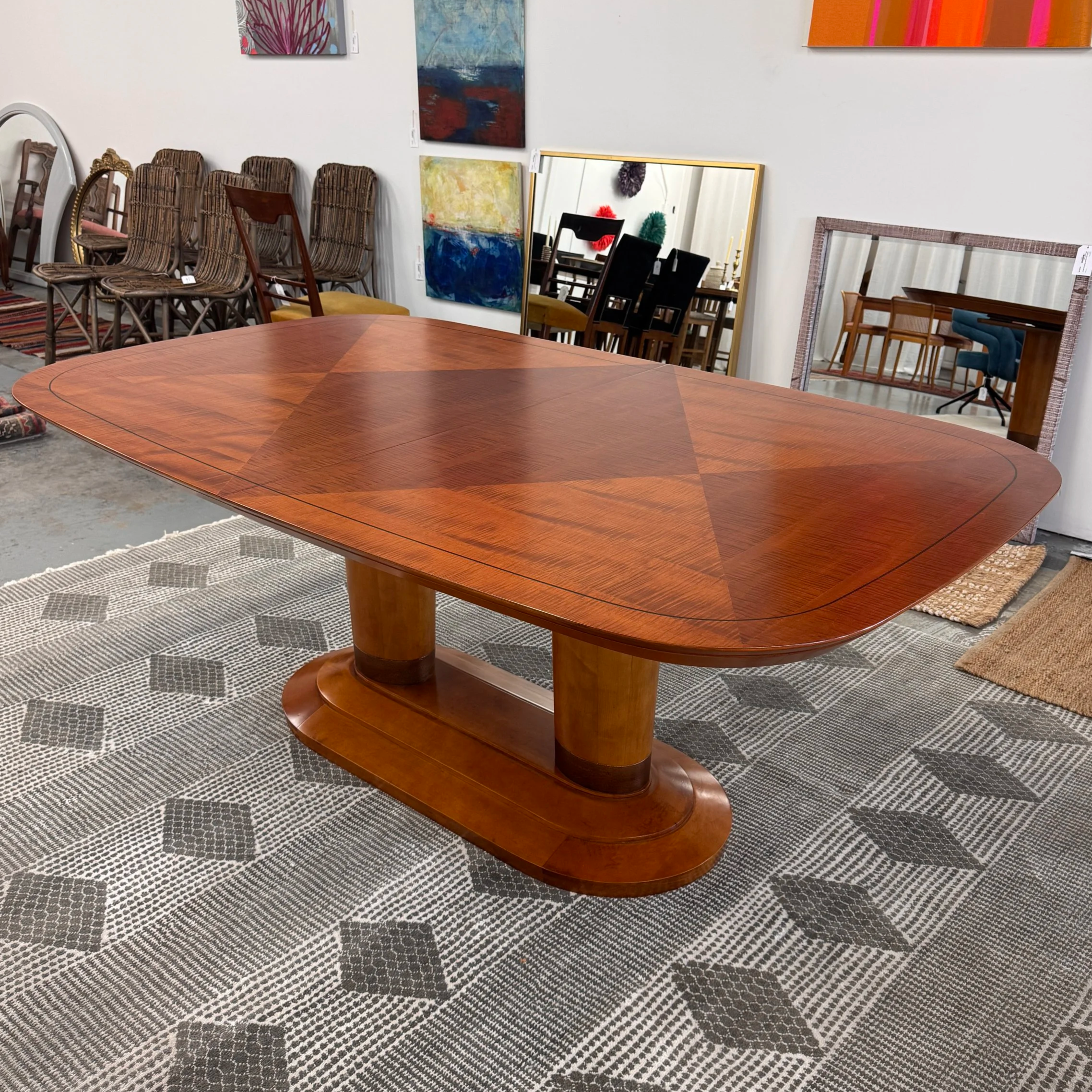 Vintage MCM Maple Extendable Dining Table (46"D x 76 - 90"W)