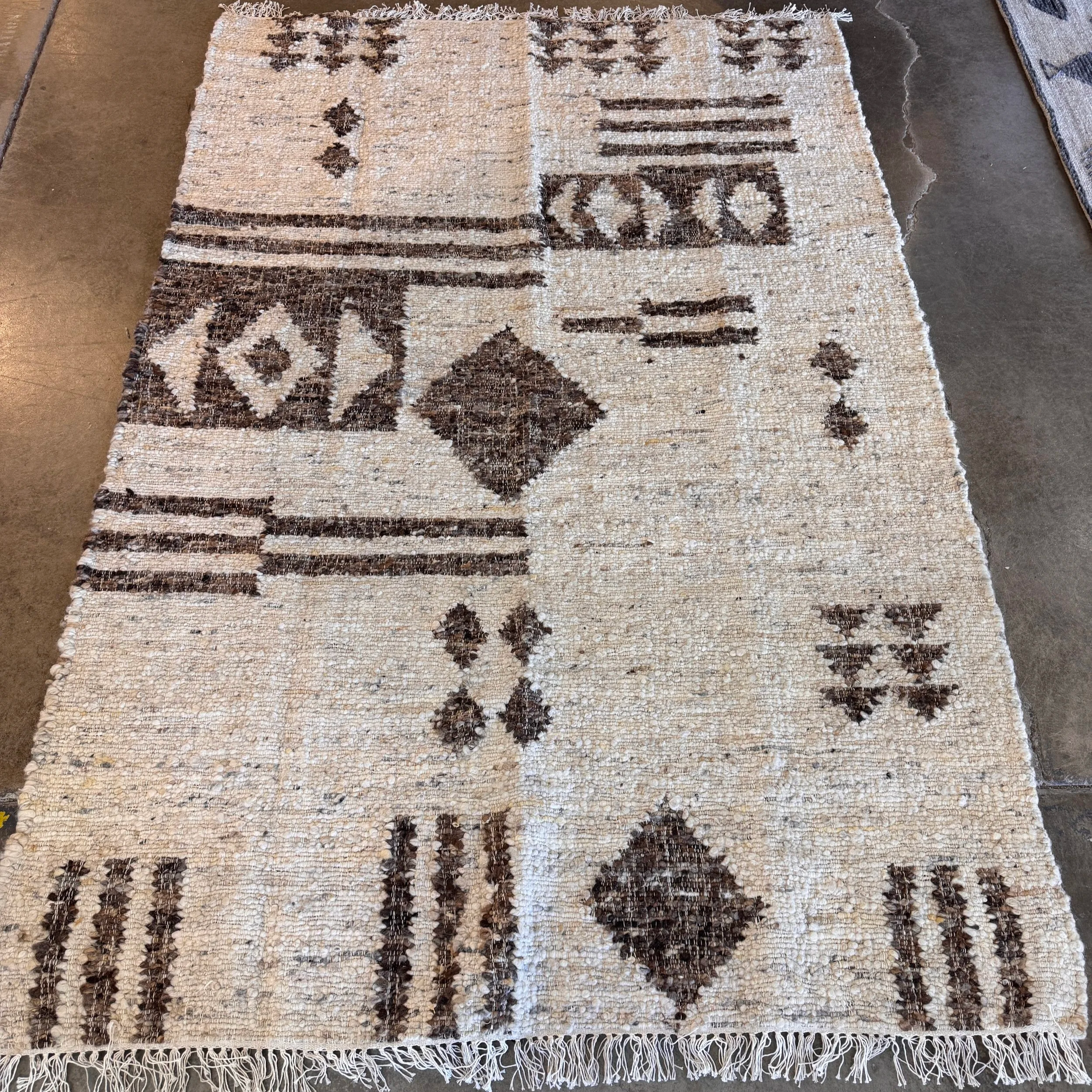 SOLD - Indian Cotton & Wool Baltimore Rug - 8 x 5