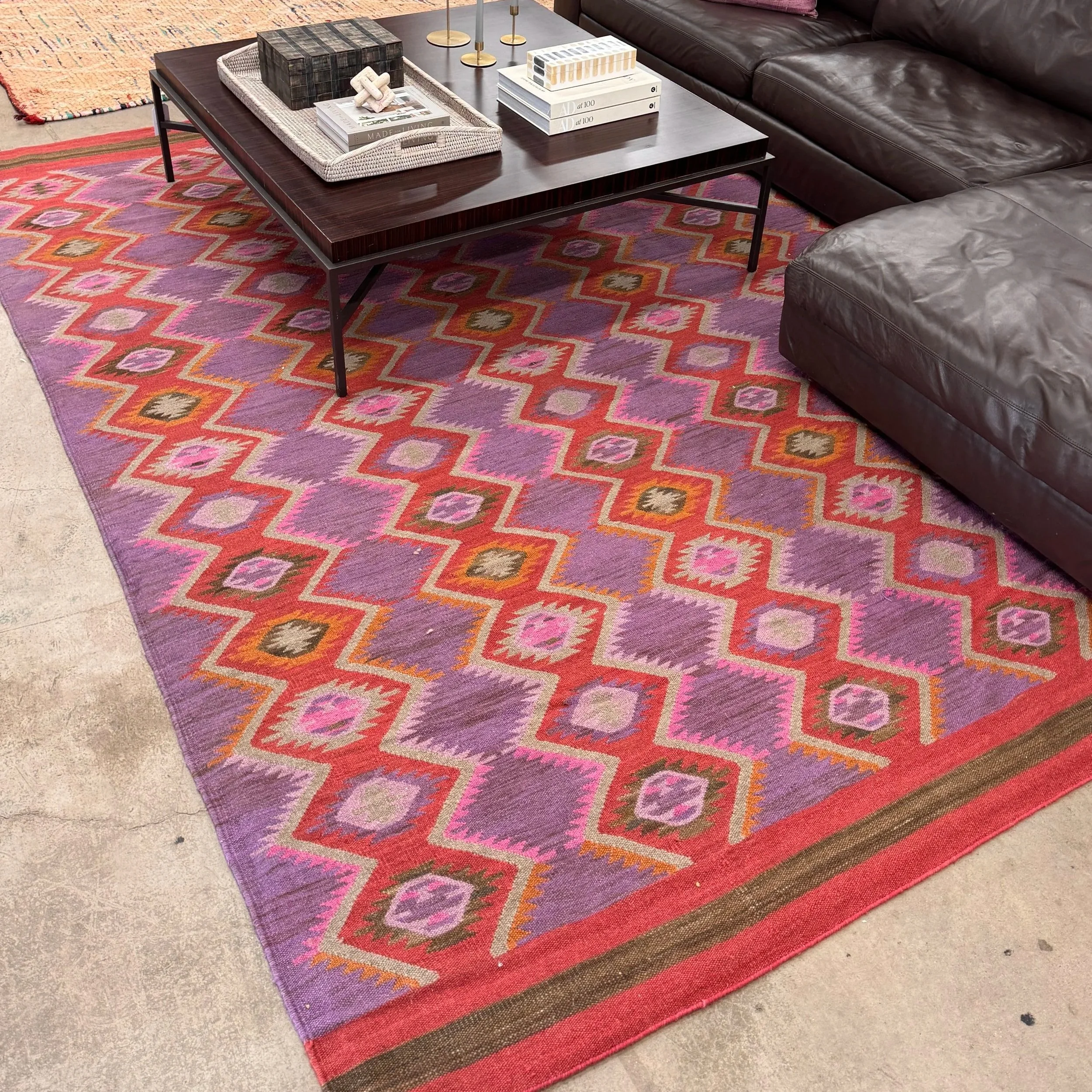 SOLD - Annie Selke Handwoven Wool Rug - 8 x 10