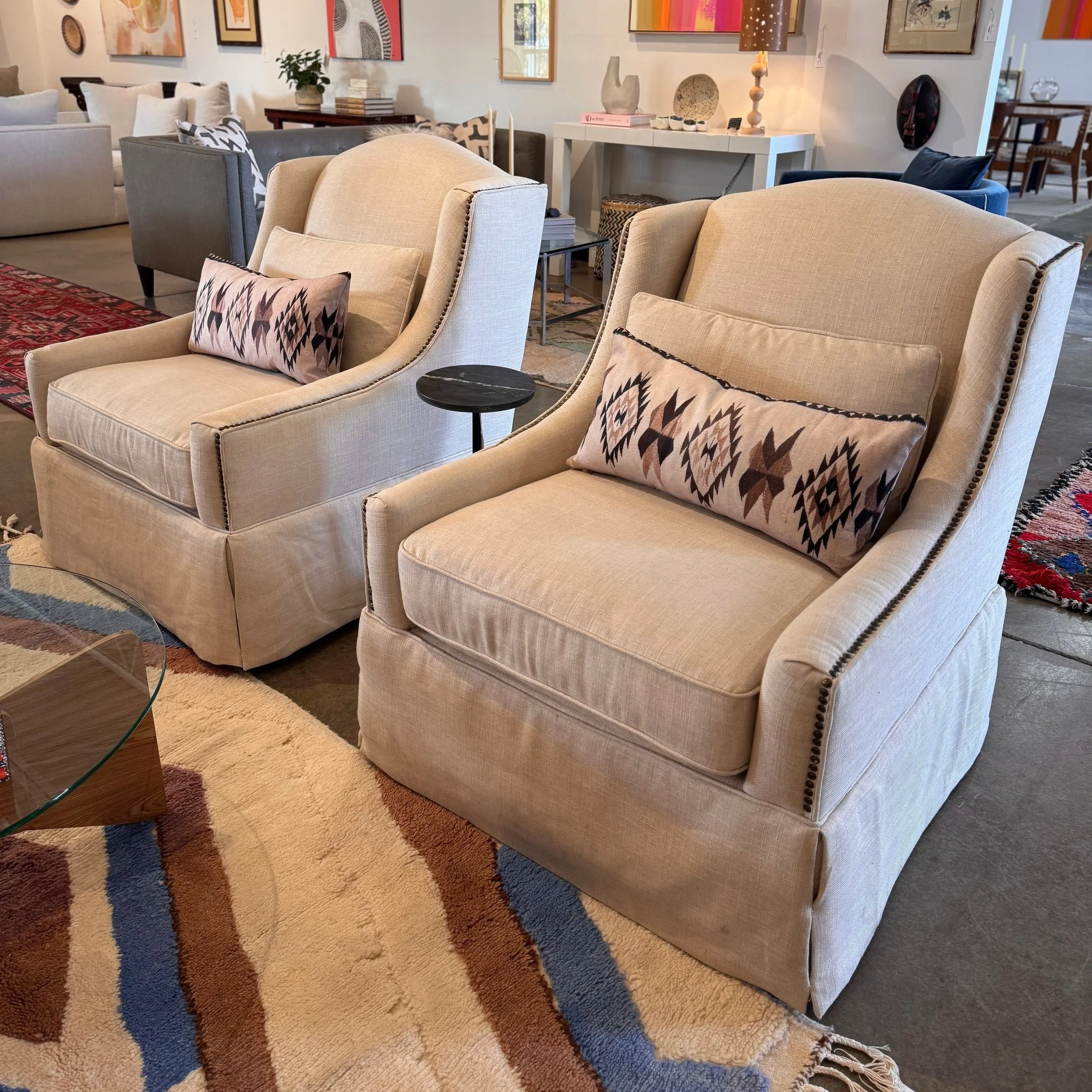 Spectra Home Halston Swivel Chair - 36W x 40D x 41"