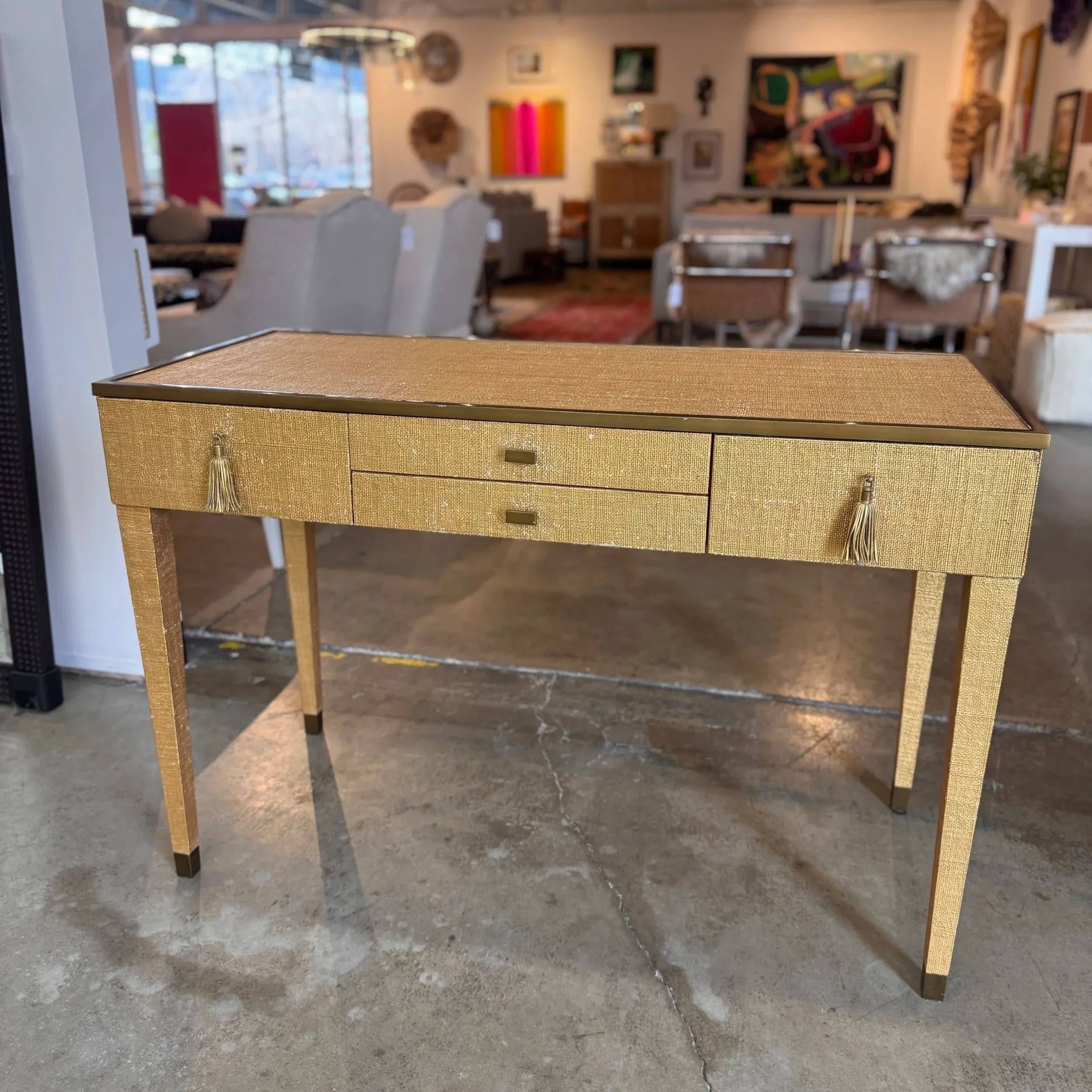 Ann Gish for Global Views Raffia Desk (ORIG $4300)