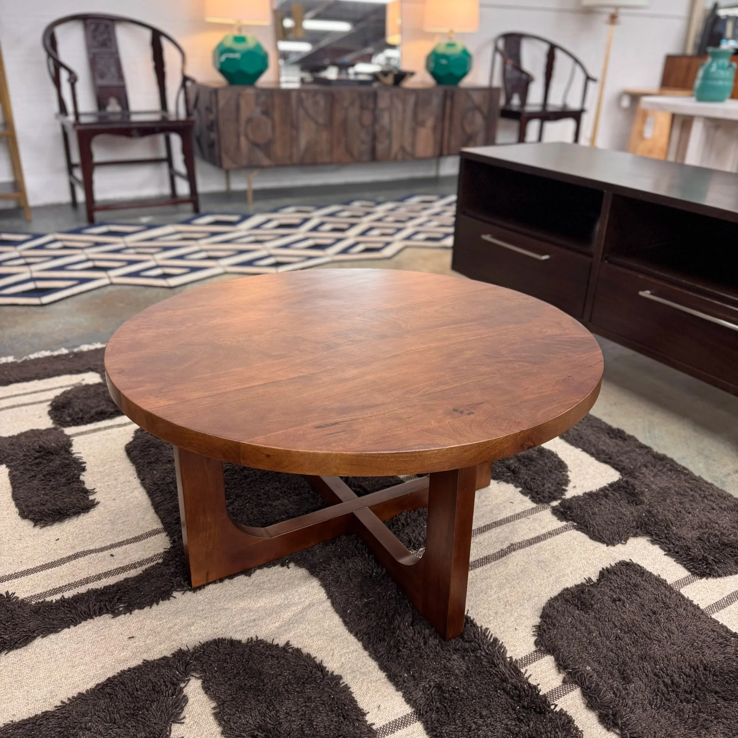 Mango Wood Coffee Table - 36D x 18H