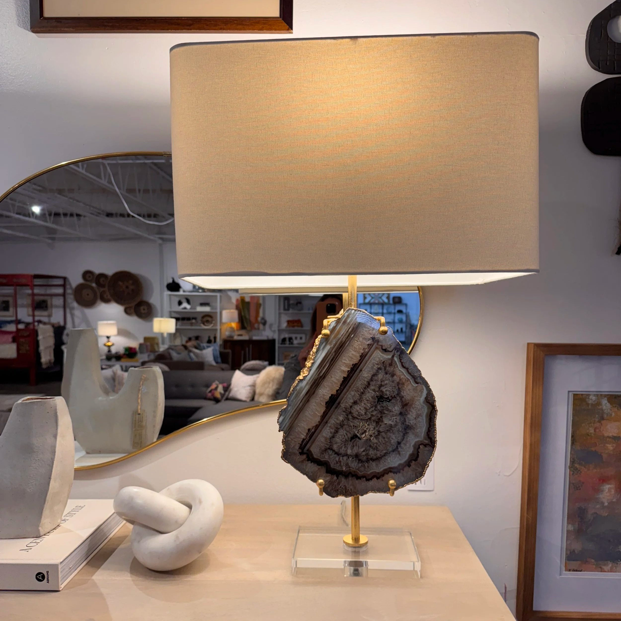Agate Slice Lamp