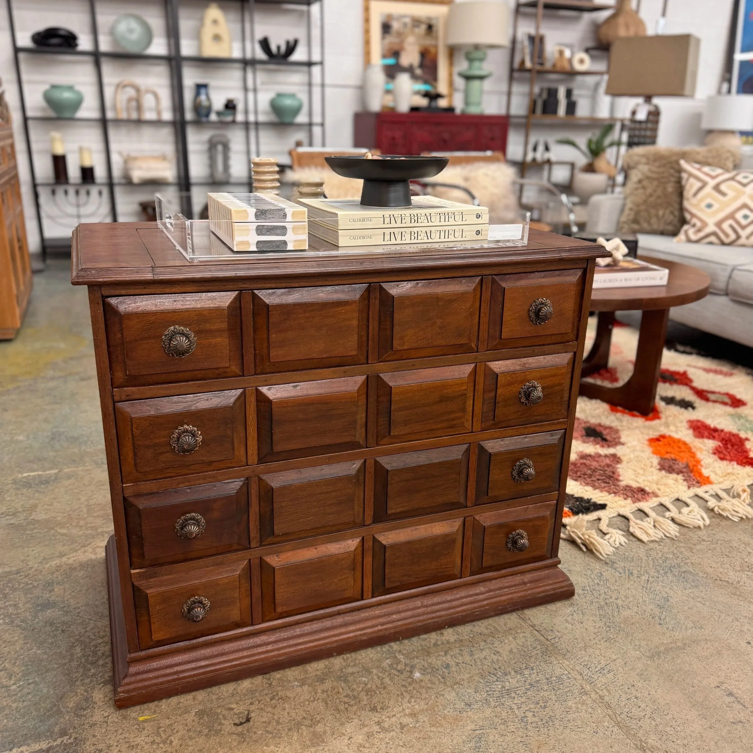Vintage 4-Drawer Chest (35W x 19D x 29H)