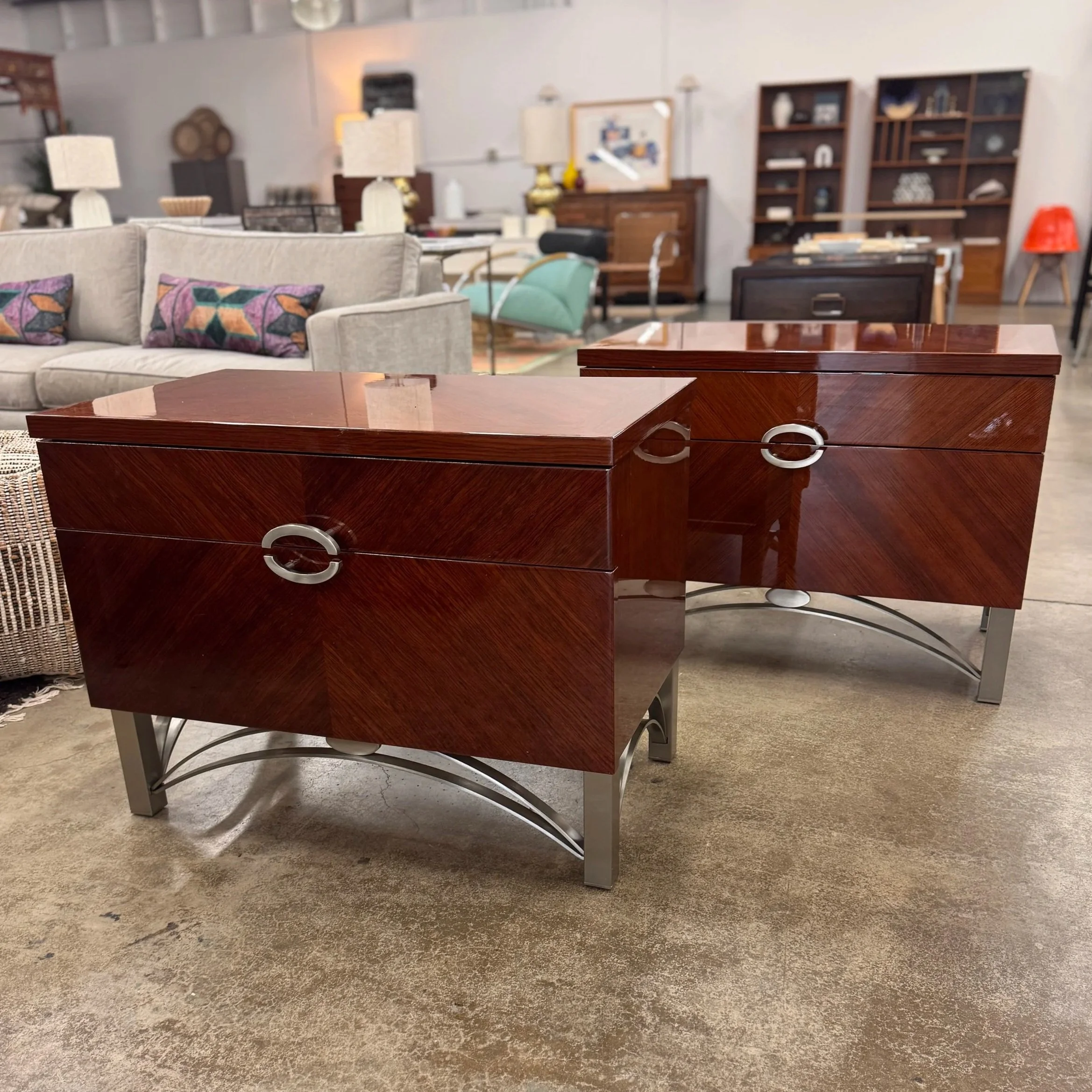 Italian Postmodern Side Table by Casa Novelia (x2) - 32W x 18D x 24H