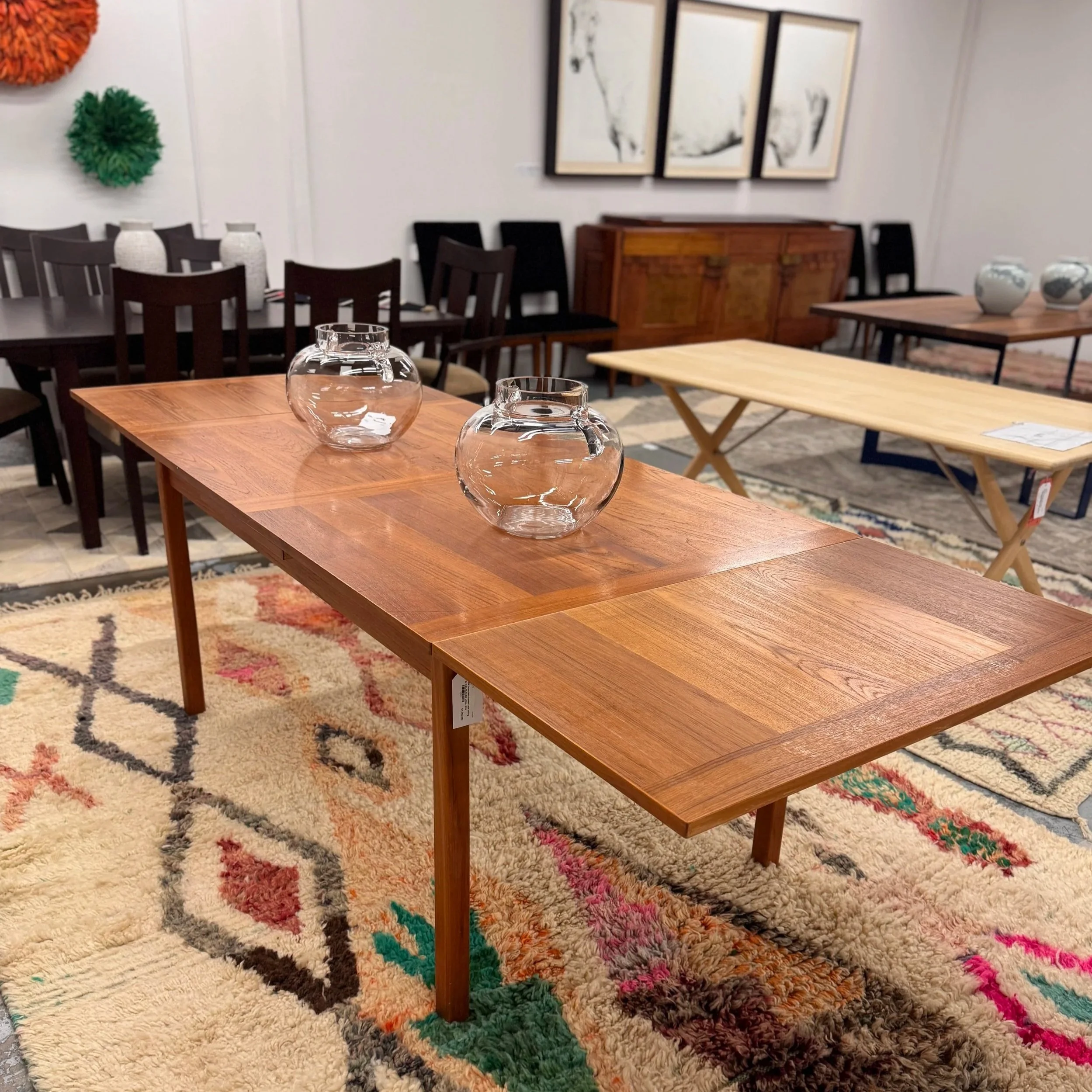 MCM Extendable Danish Teak Dining by A.B.J. (55-94.5W x 35D x 29H)