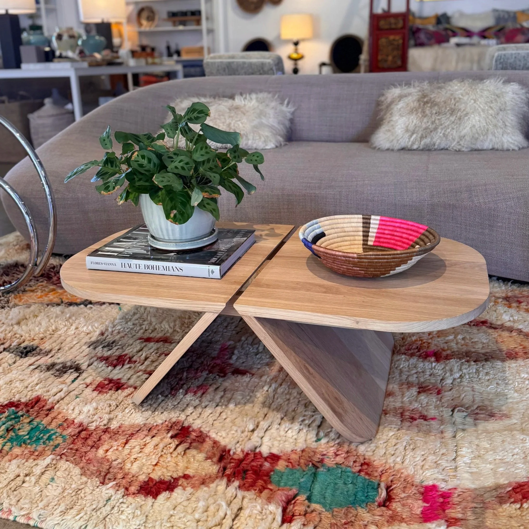 Avio Oak Coffee Table - 39.4W x 21.3D x 12.2H