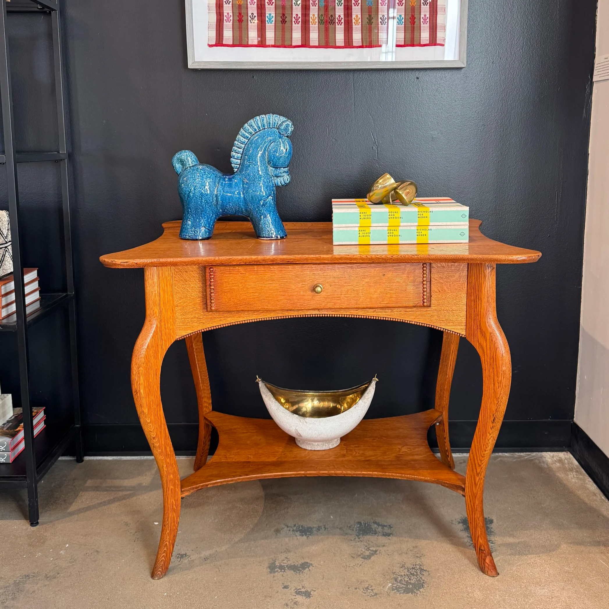 Antique Tiger Oak Desk/Library Table (36W x 26D)