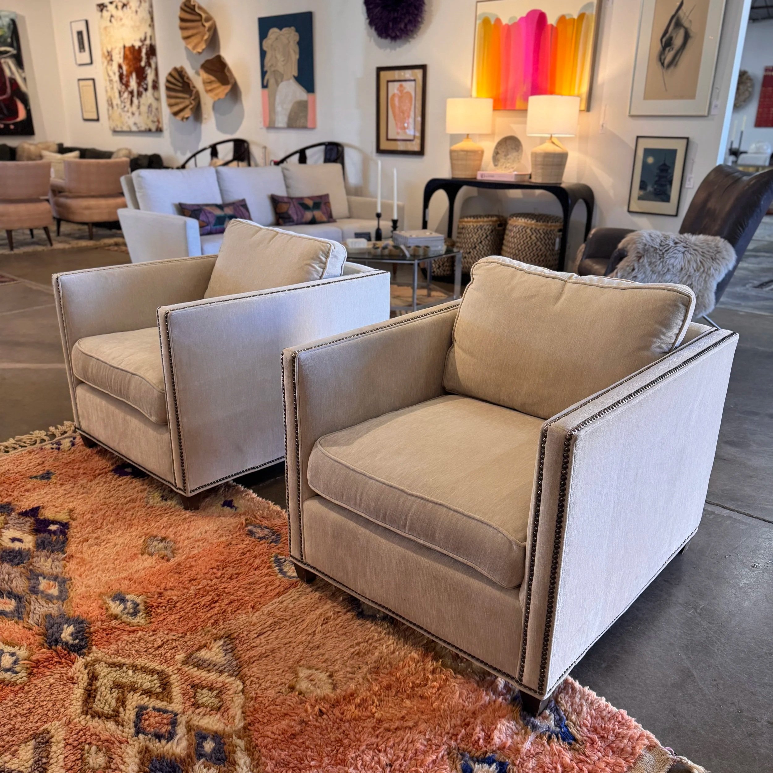 Crate & Barrel Dryden Armchair (x2) 31W x 36D x 26H