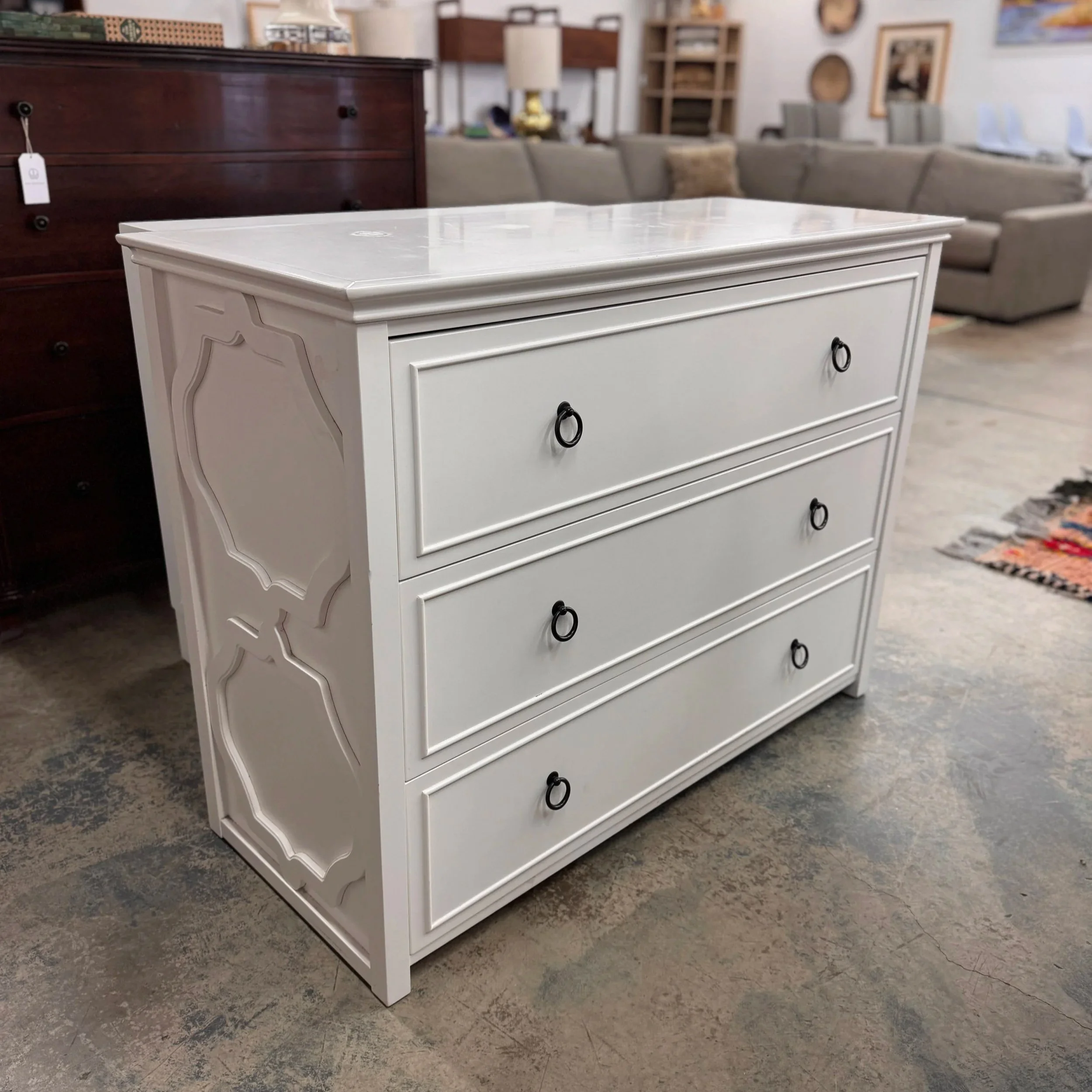 SOLD - Pottery Barn 3-Drawer Dresser (48W x 20D x 36H)	
