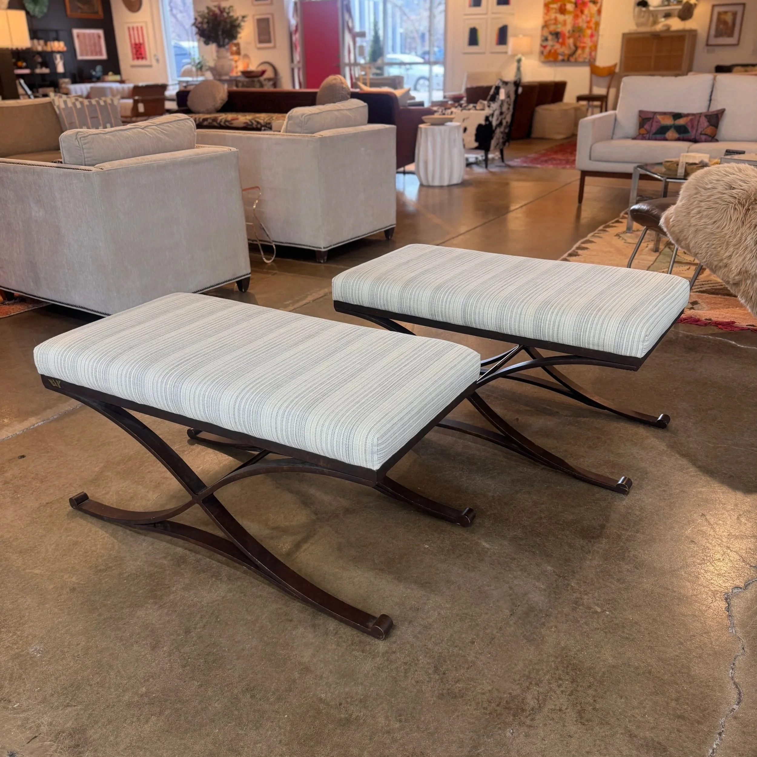 Lee Industries Ottoman (x2) 36W x 18D x 18H