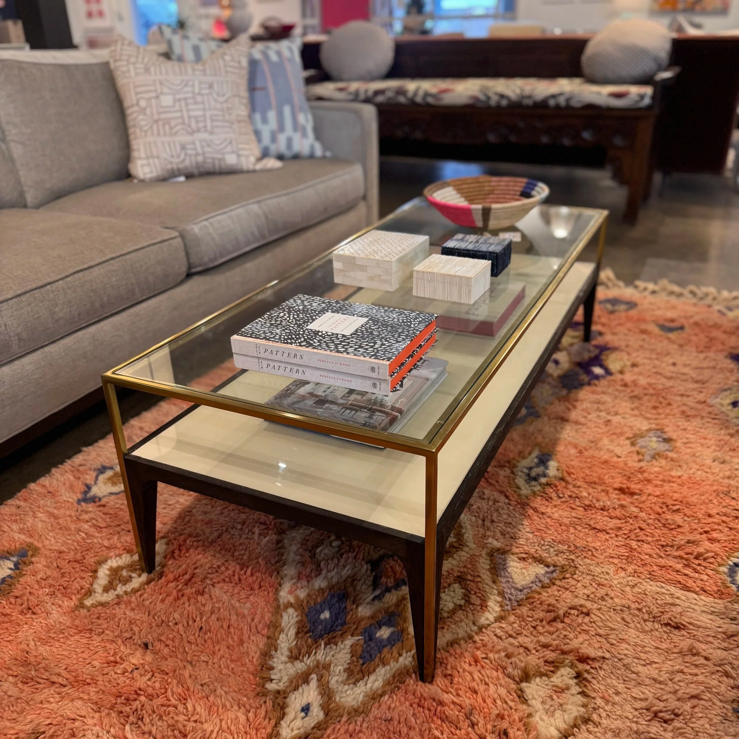 SOLD - 2-Tier Display Coffee Table (51"W x 21"D x 15.75"H)