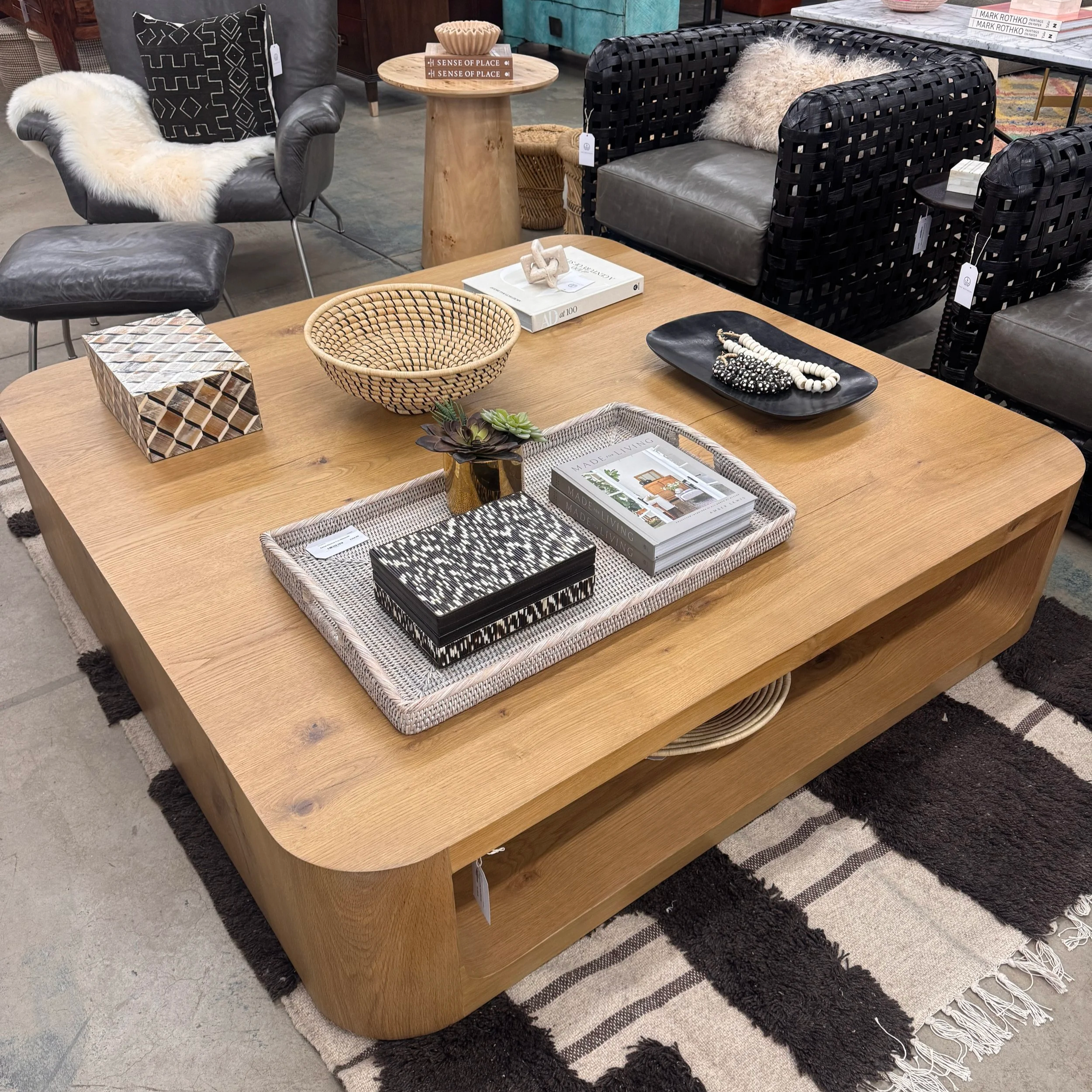 RH Oslo Open Coffee Table - 60"sq x 14"H