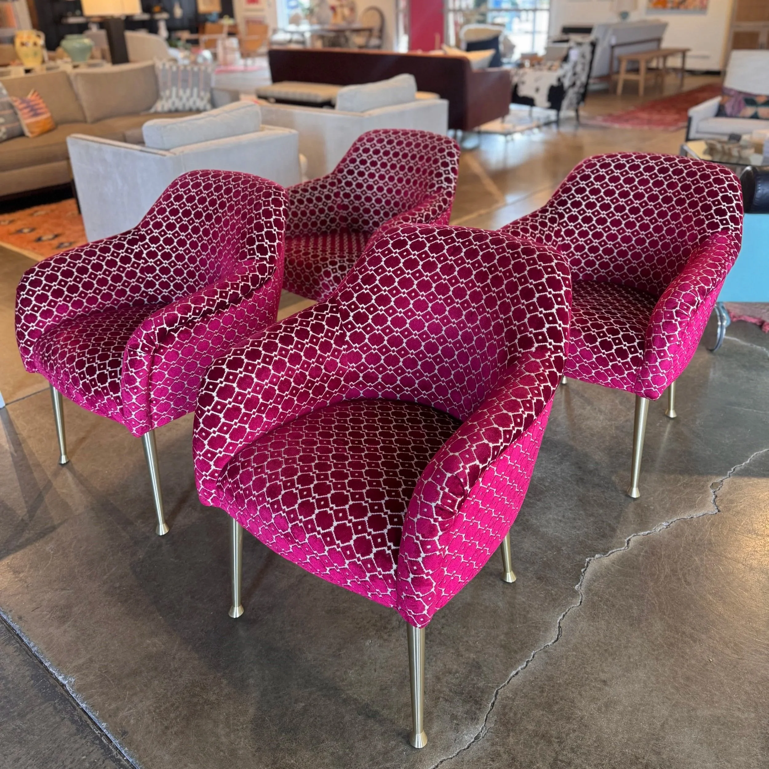 Lee Industries Velvet Armchair (2 left)