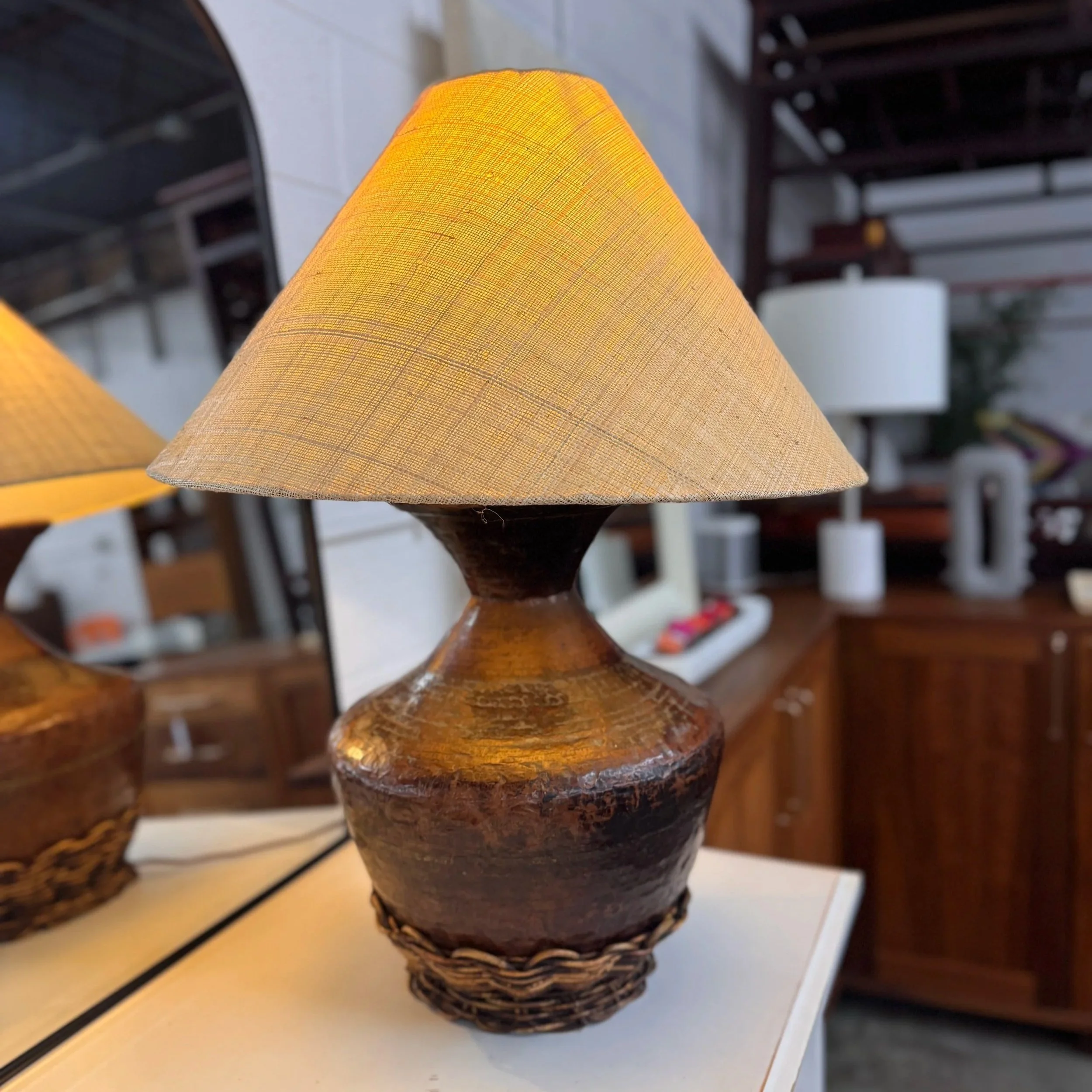 Vintage Ceramic Rustic Lamp