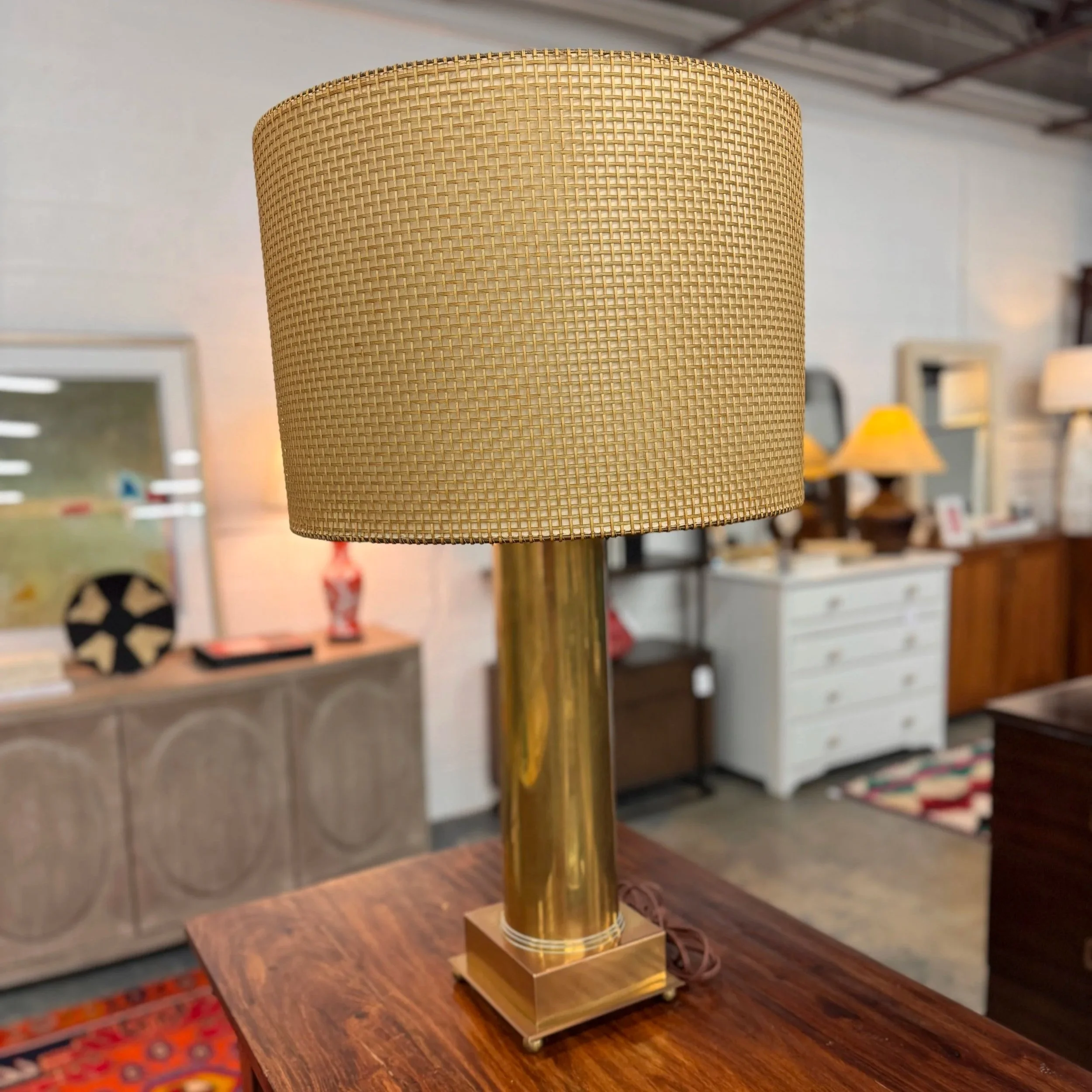 Trench Art Brass Artillery Shell Lamp