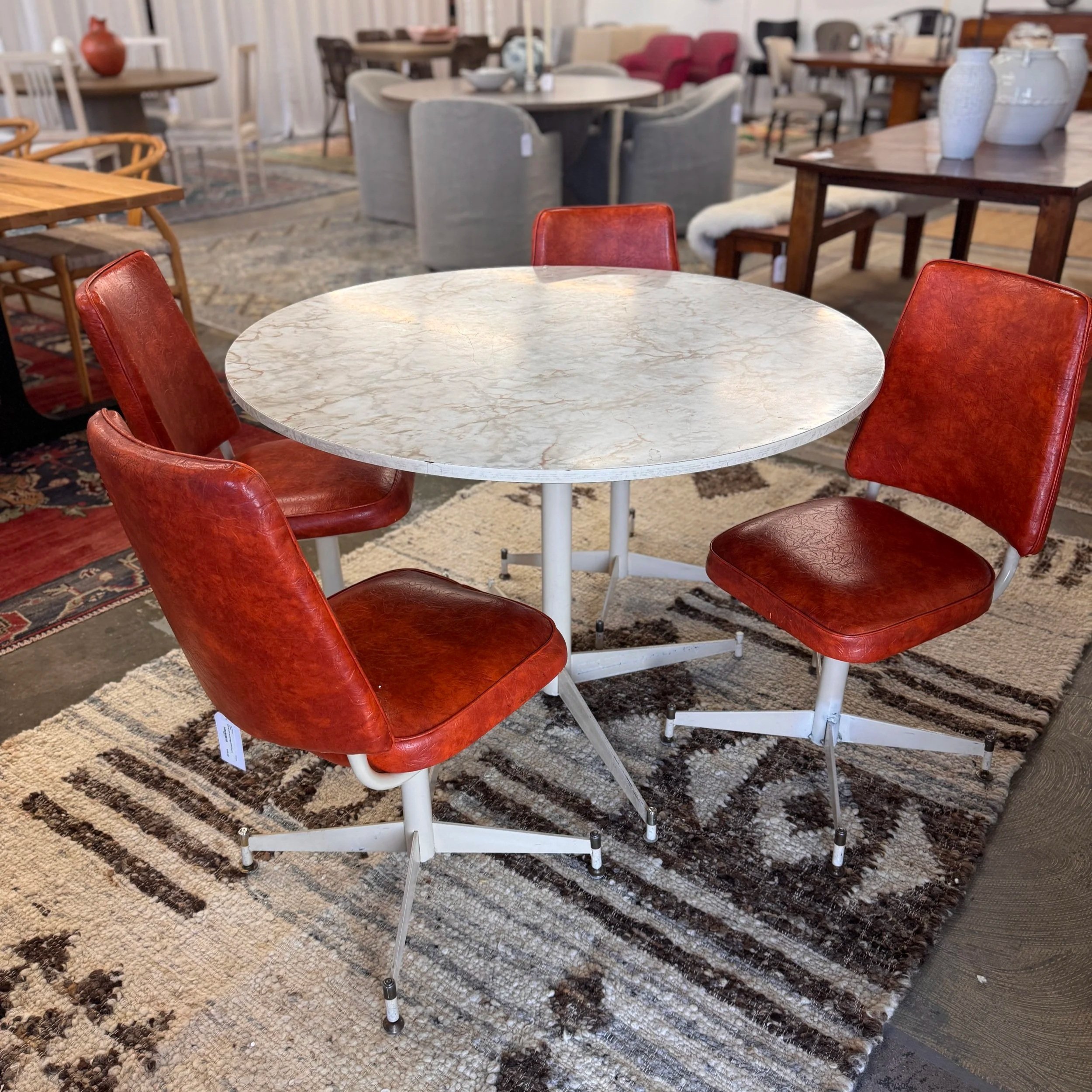 MCM Orange Side Chairs (x2)