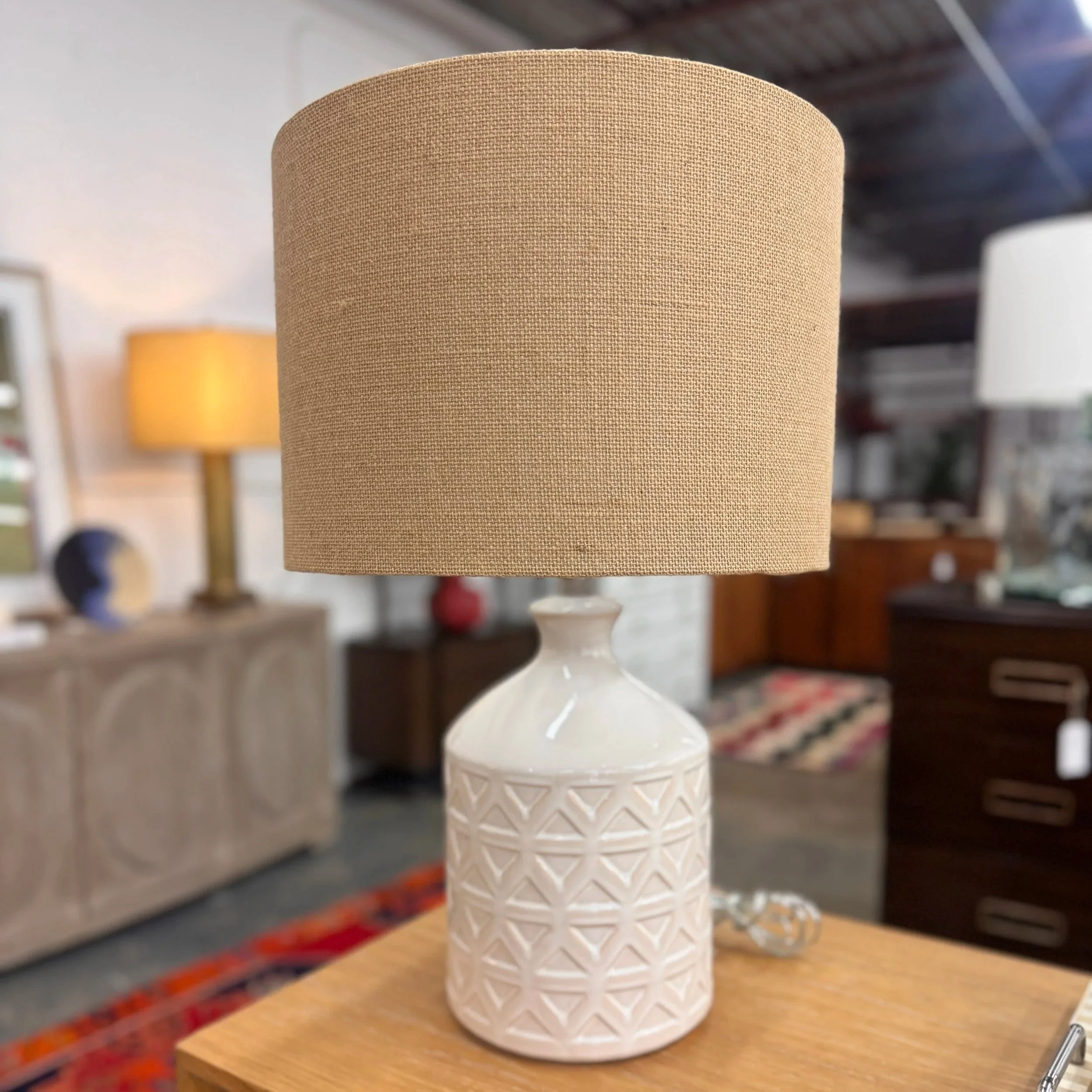 White Ceramic Table Lamp