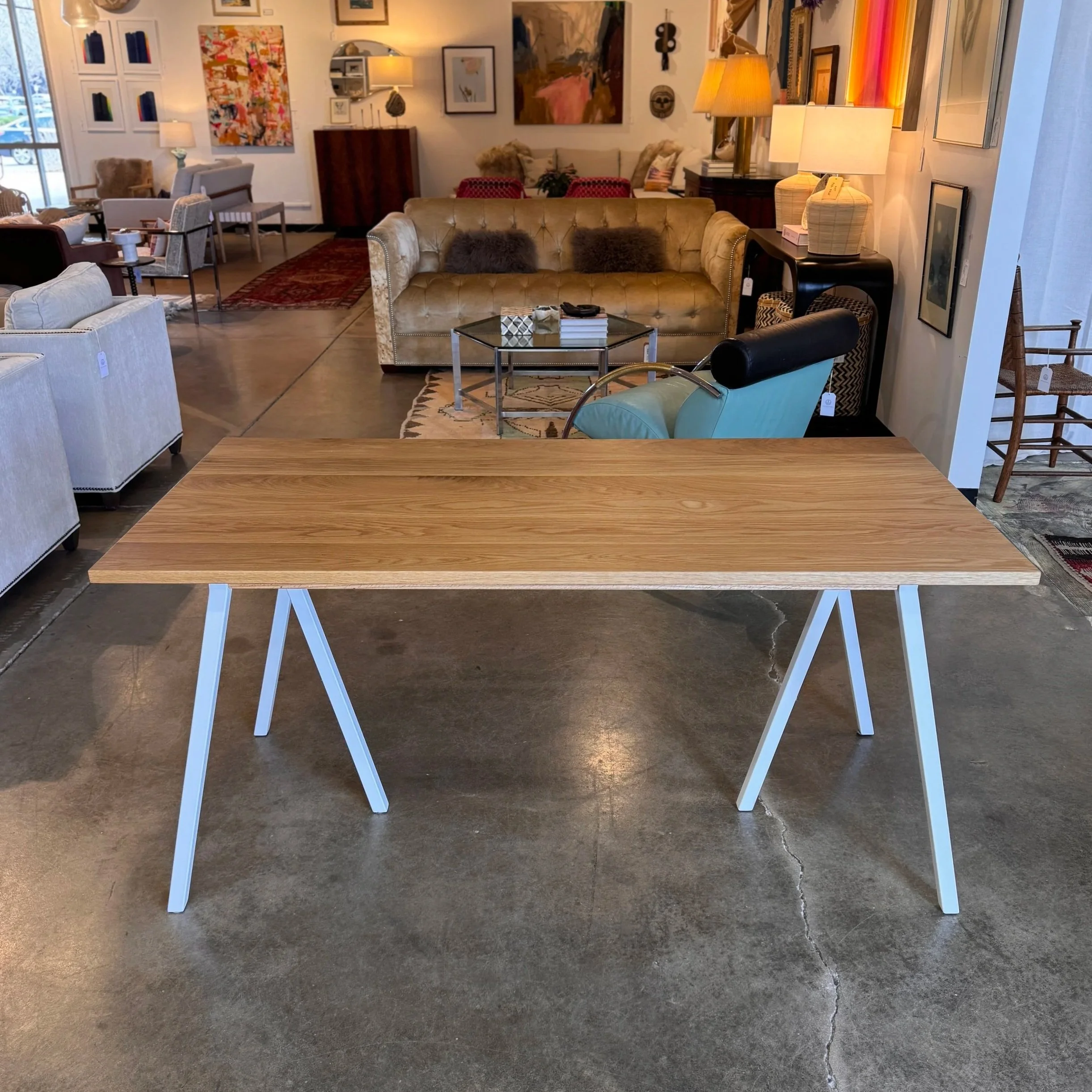 BFA Handmade White Oak Table (60W x 29D x 29.5H)