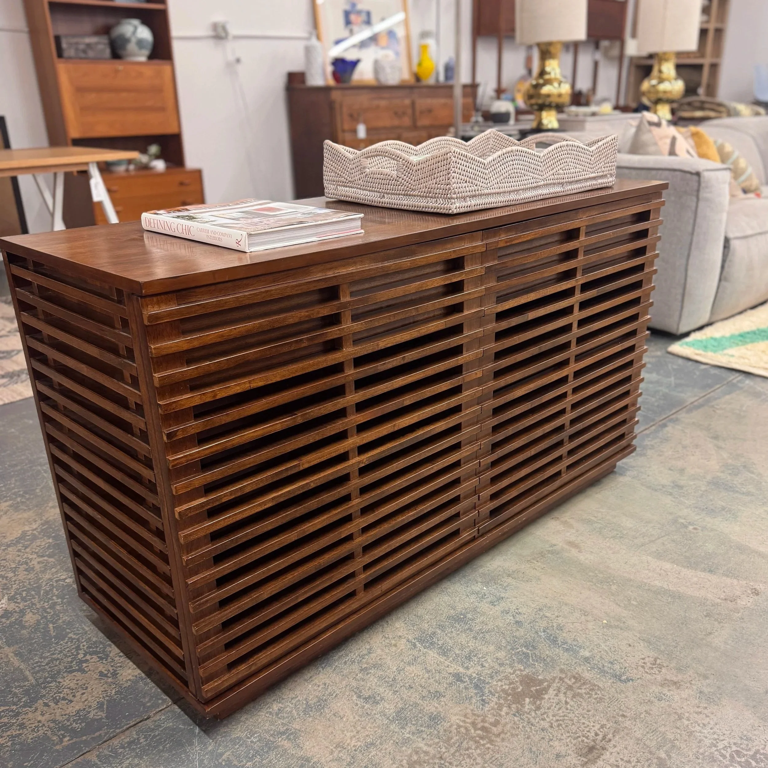 SOLD - Walnut Credenza (54W x 19D x 31H)	
