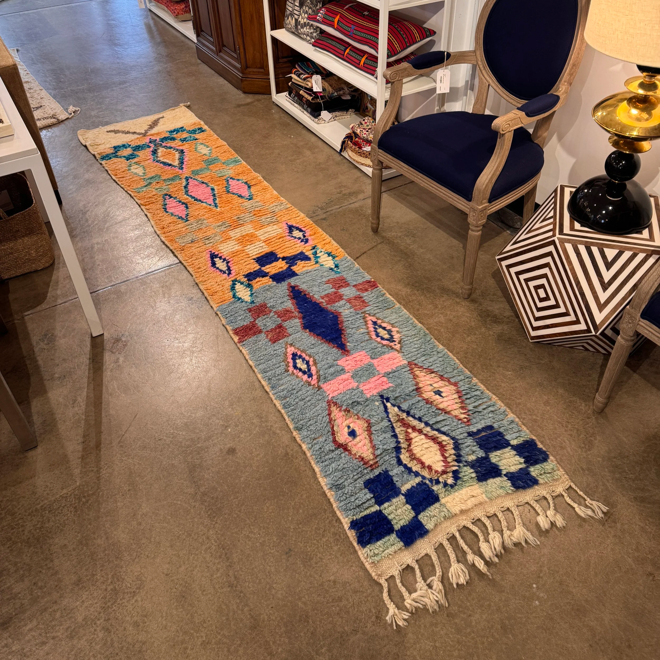 Moroccan Boujaad Rug (2' x 10')