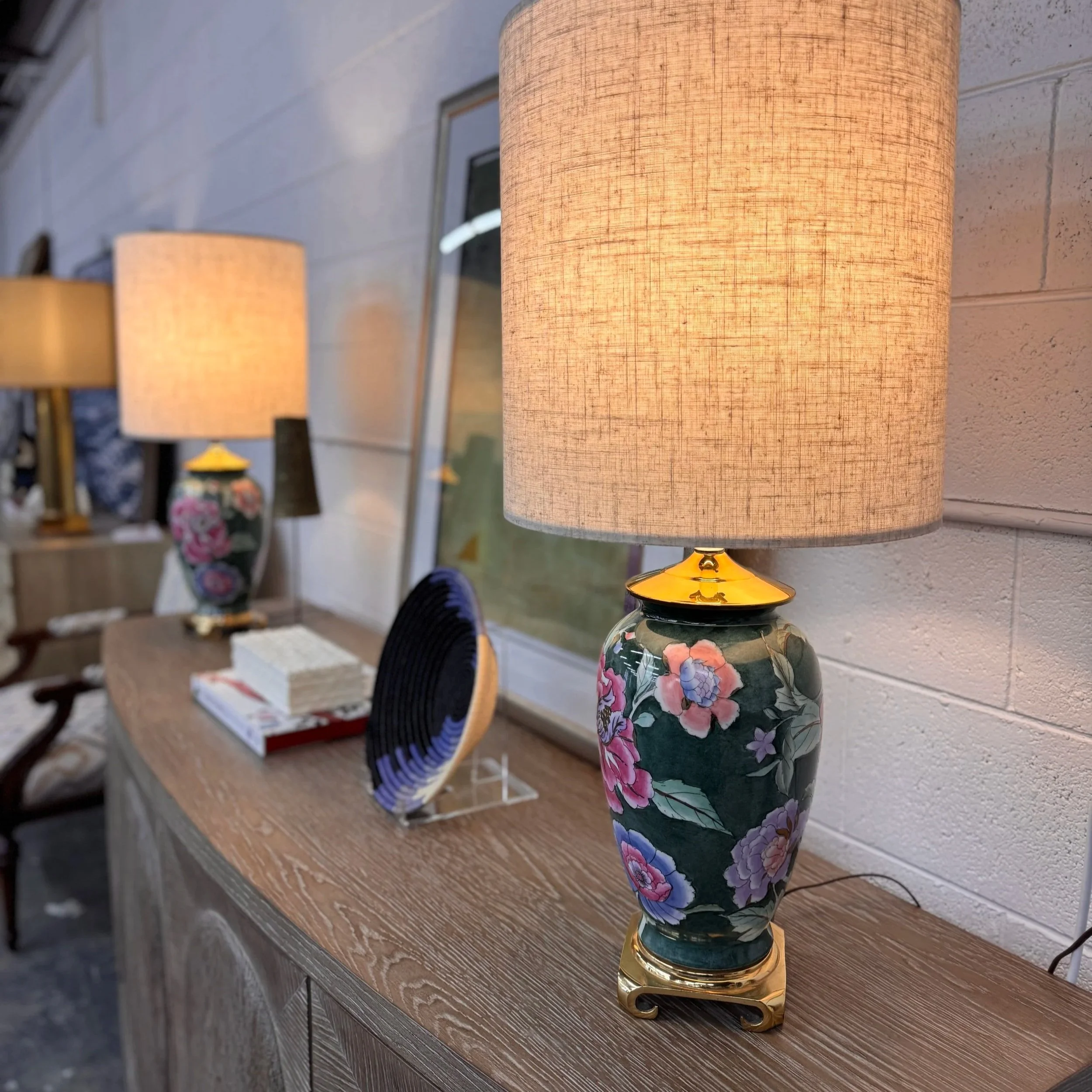 SOLD - Vintage Chinoiserie Lamp (x2)
