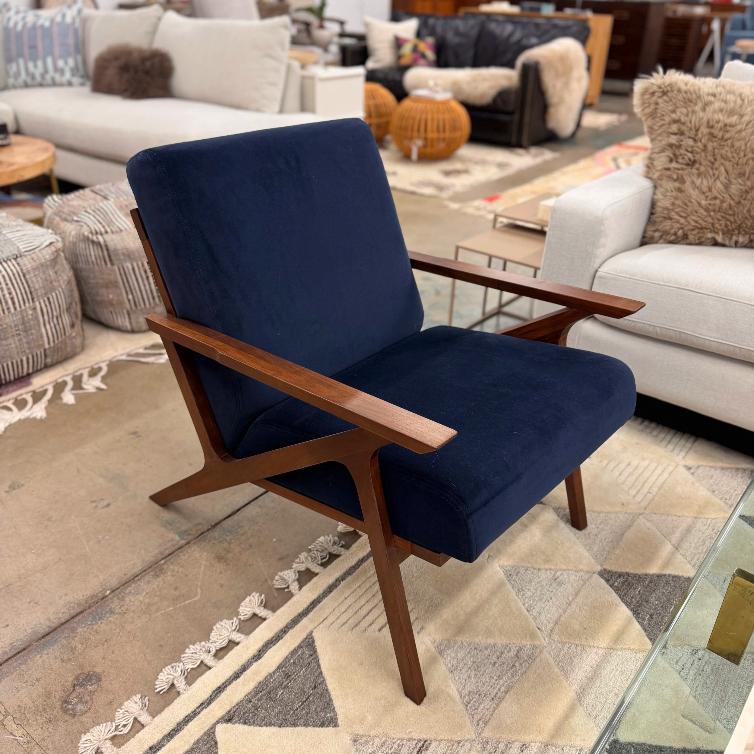 SOLD - Article Velvet Lounge Chair