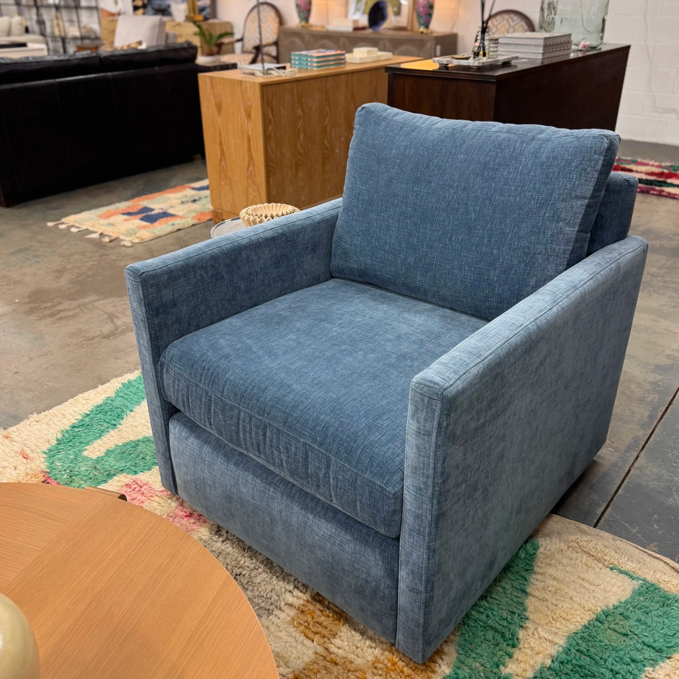 SOLD - Interior Define Scarlett Swivel Chair - 35W x 39D x 36H