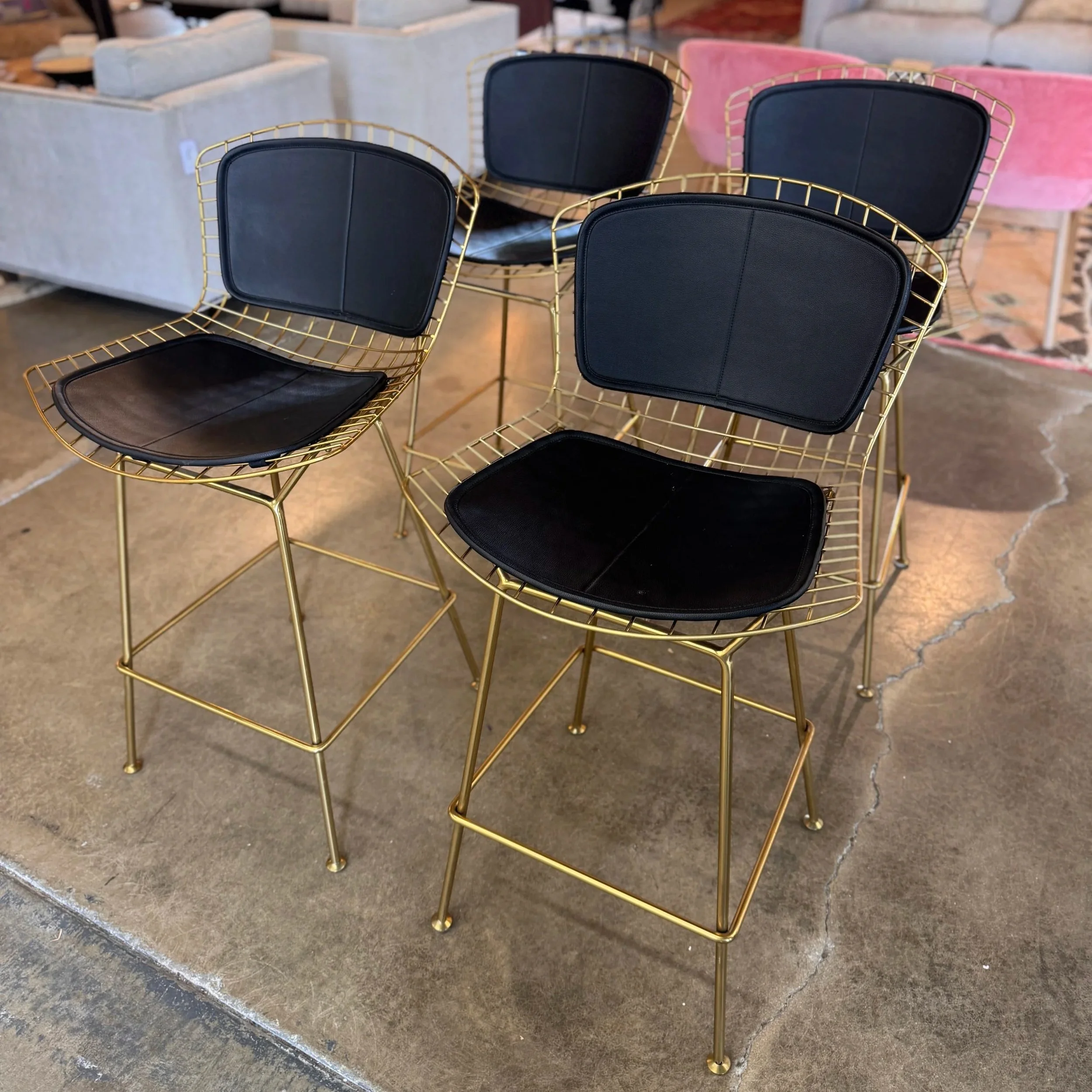 Bertoia Replica Gold Counter Stool (x4)