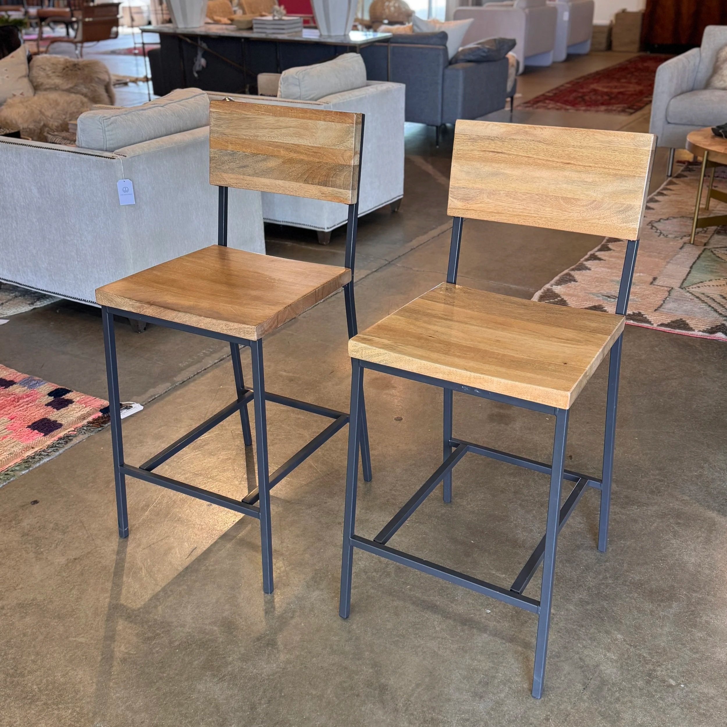 SOLD - West Elm Counter Stool (x2)