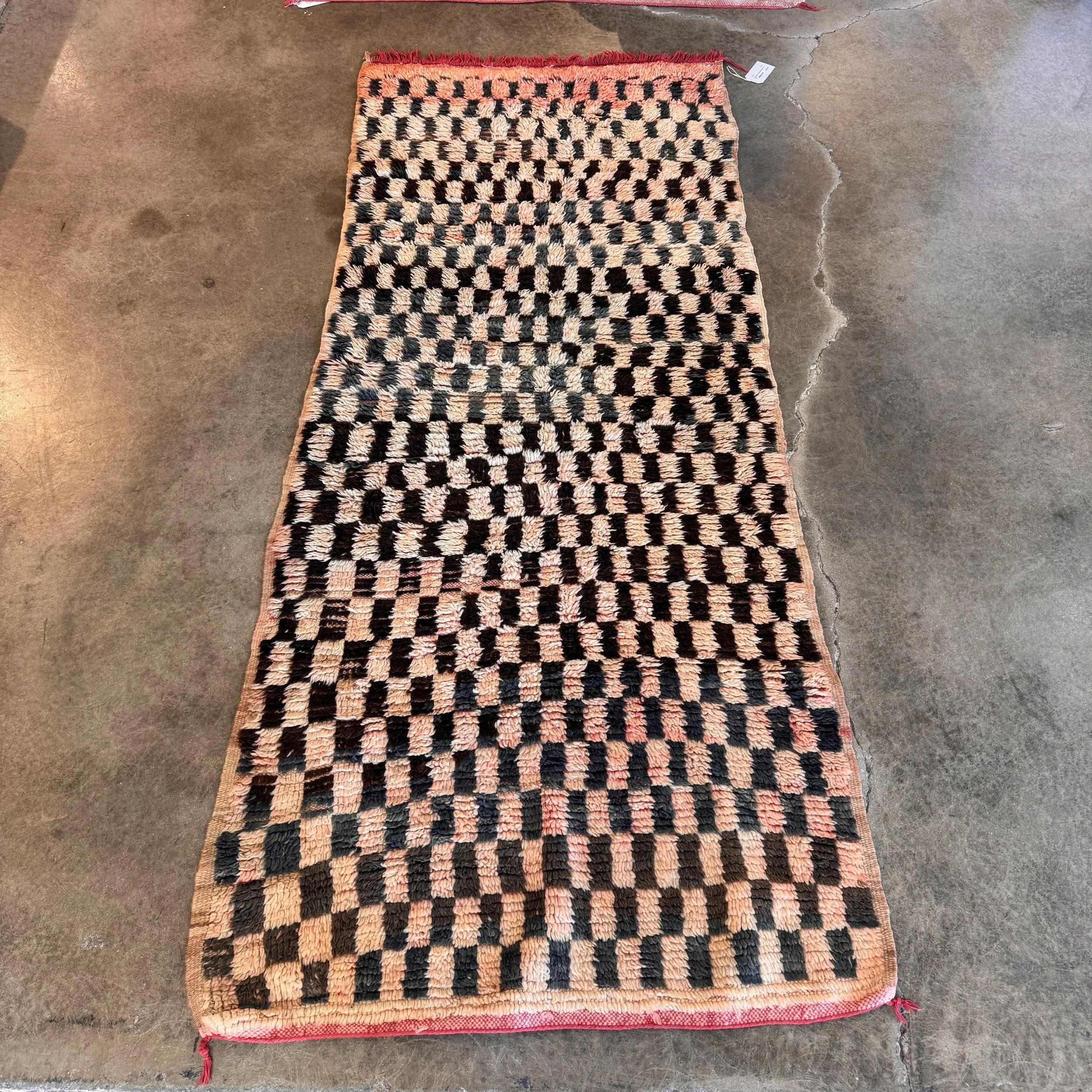 Vintage Moroccan Boujaad Rug (3.5' x 7.5')
