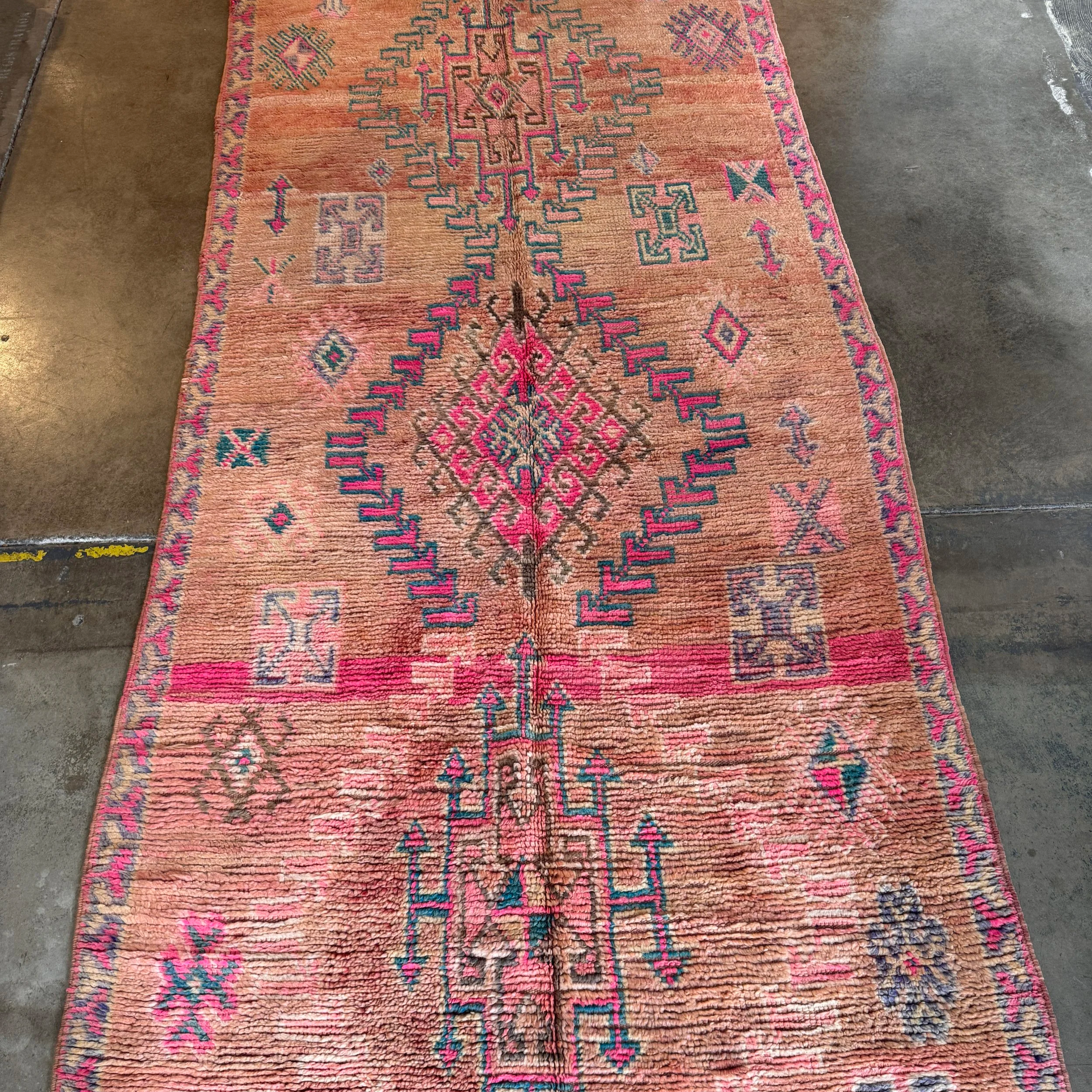 Vintage Moroccan Boujaad Rug - 5.5' x 12'