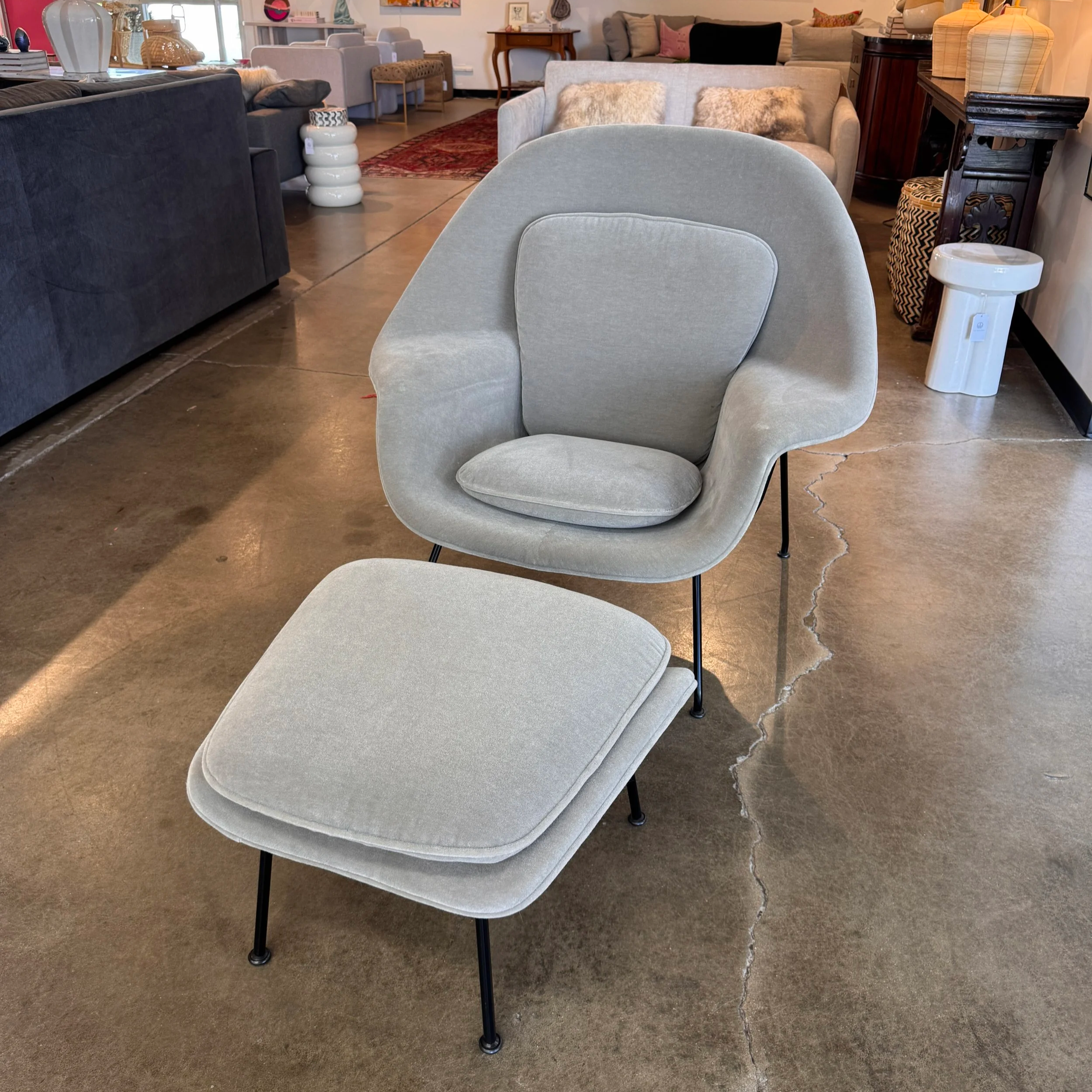 Saarinen for Knoll Womb Chair + Ottoman