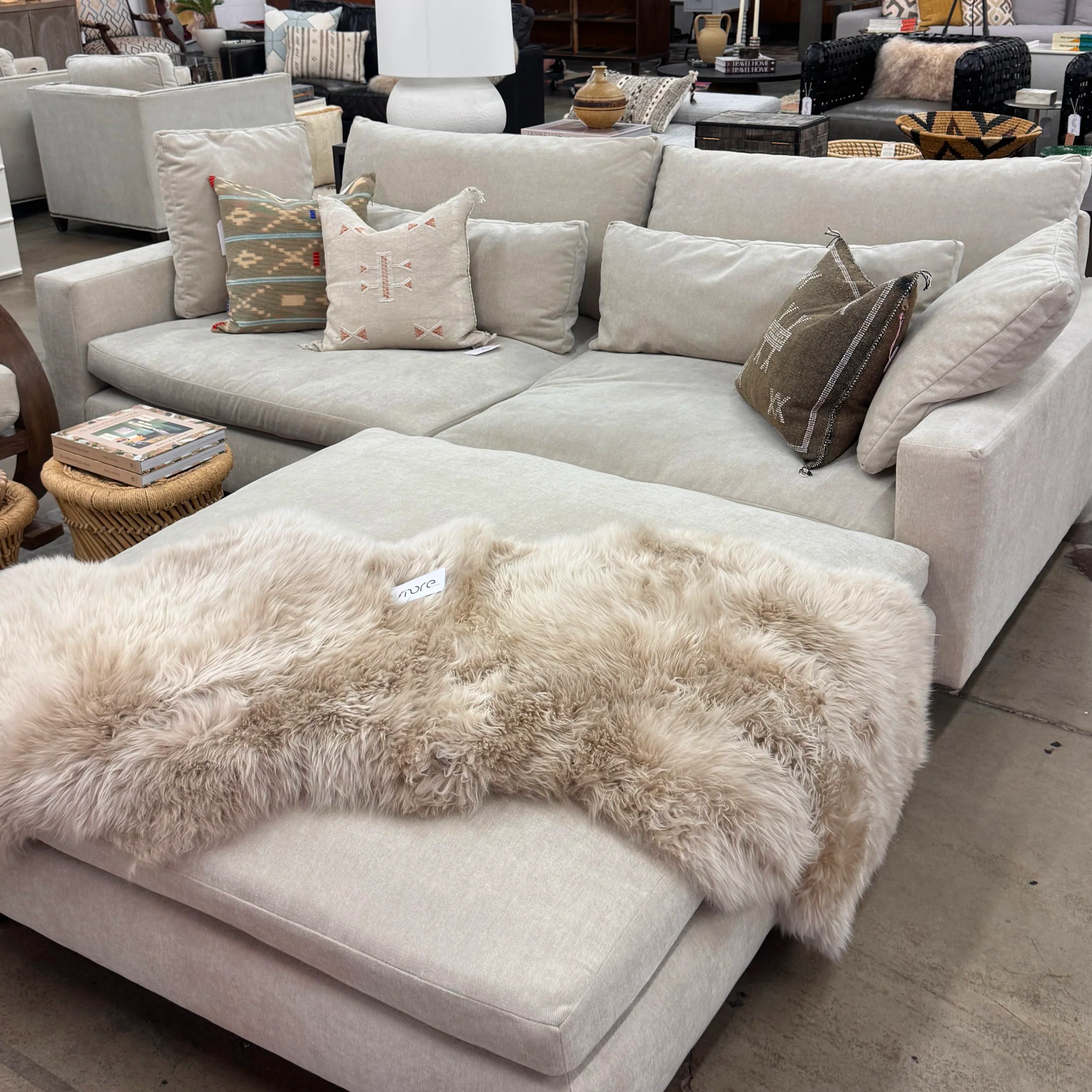 West Elm Harmony Sofa + Ottoman (92W x 47D + Ottoman 47")