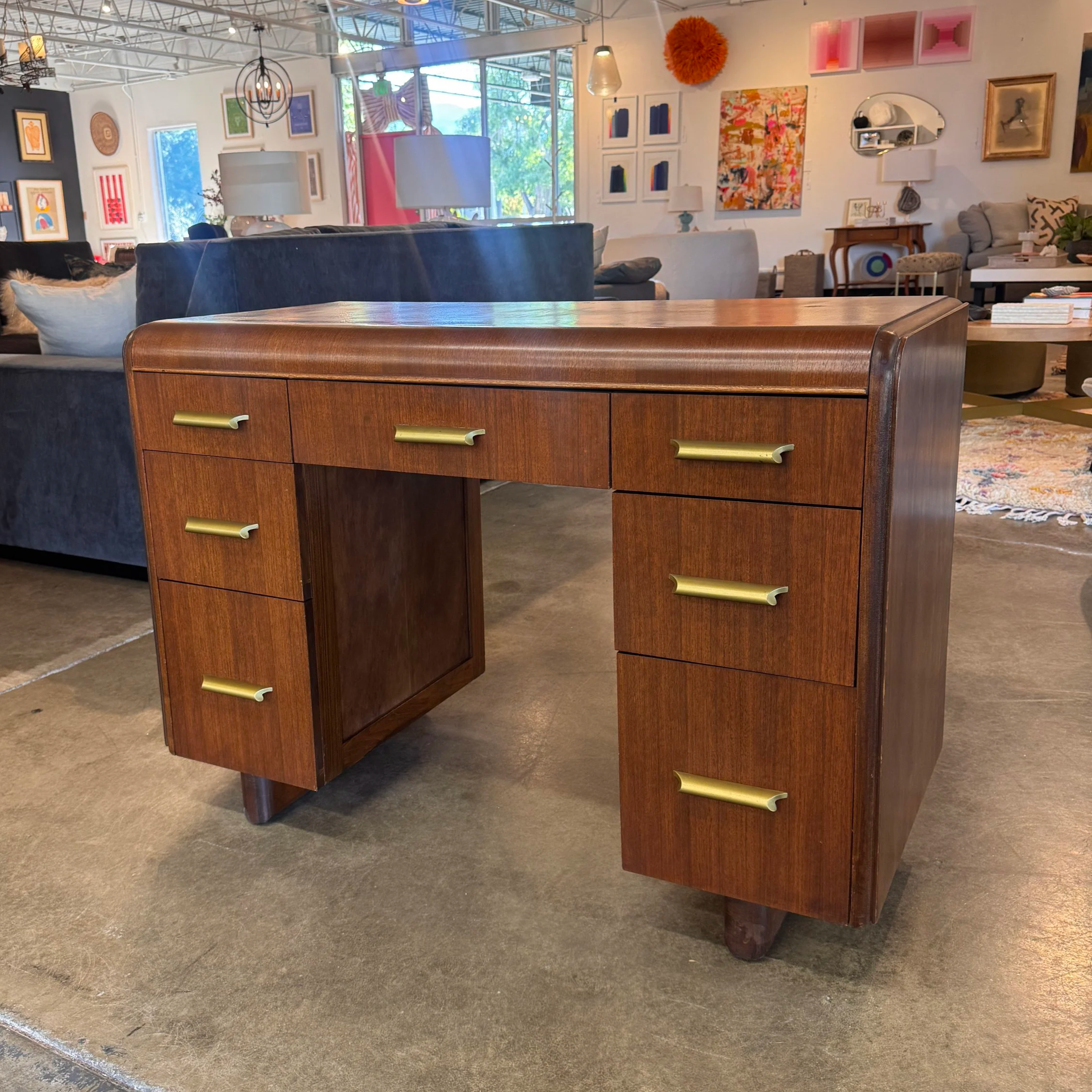 Vintage MCM Walnut Desk (42W x 20D x 30H)