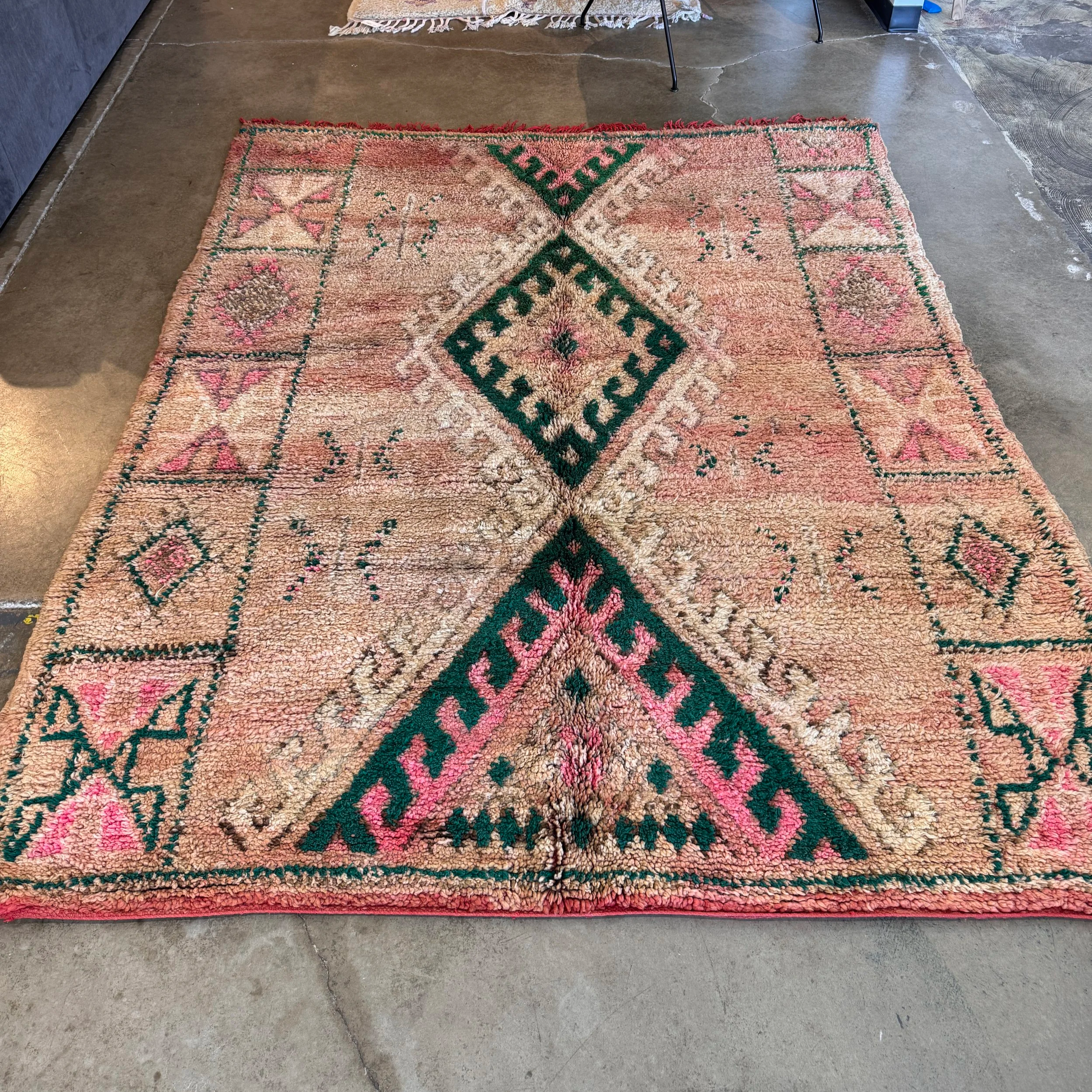 SOLD - Vintage Moroccan Boujaad Rug (7' x 9' )