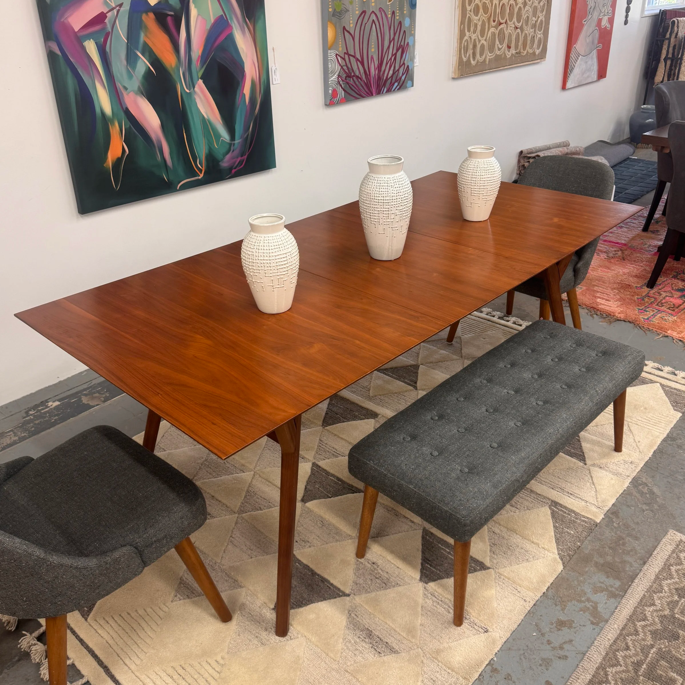 SOLD - West Elm MCM Extendable Dining Table (60-80W x 38D x 30H)	
