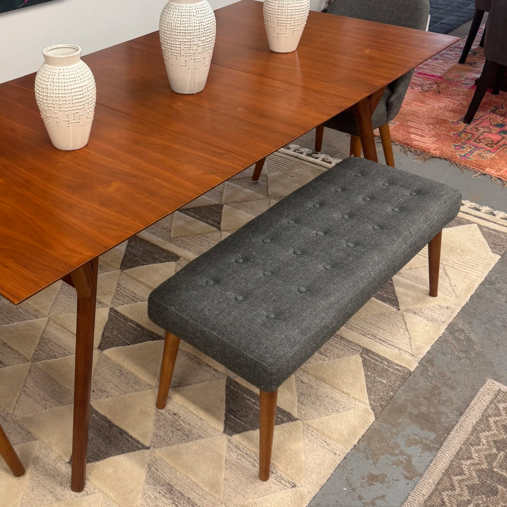 West Elm MCM Bench (43.5W x 16.5D x 19H)