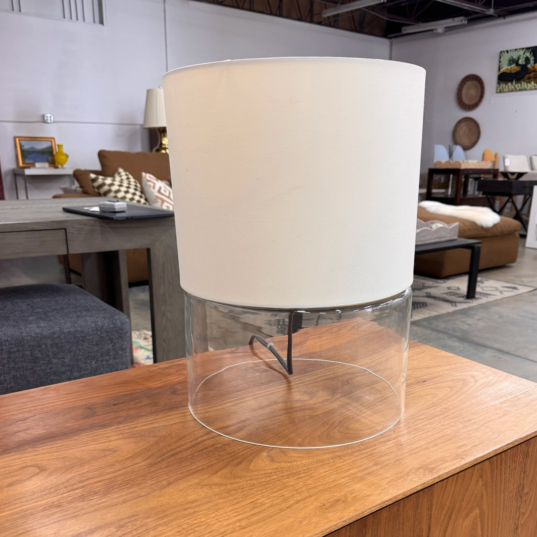 CB2 Greyline Glass Lamp