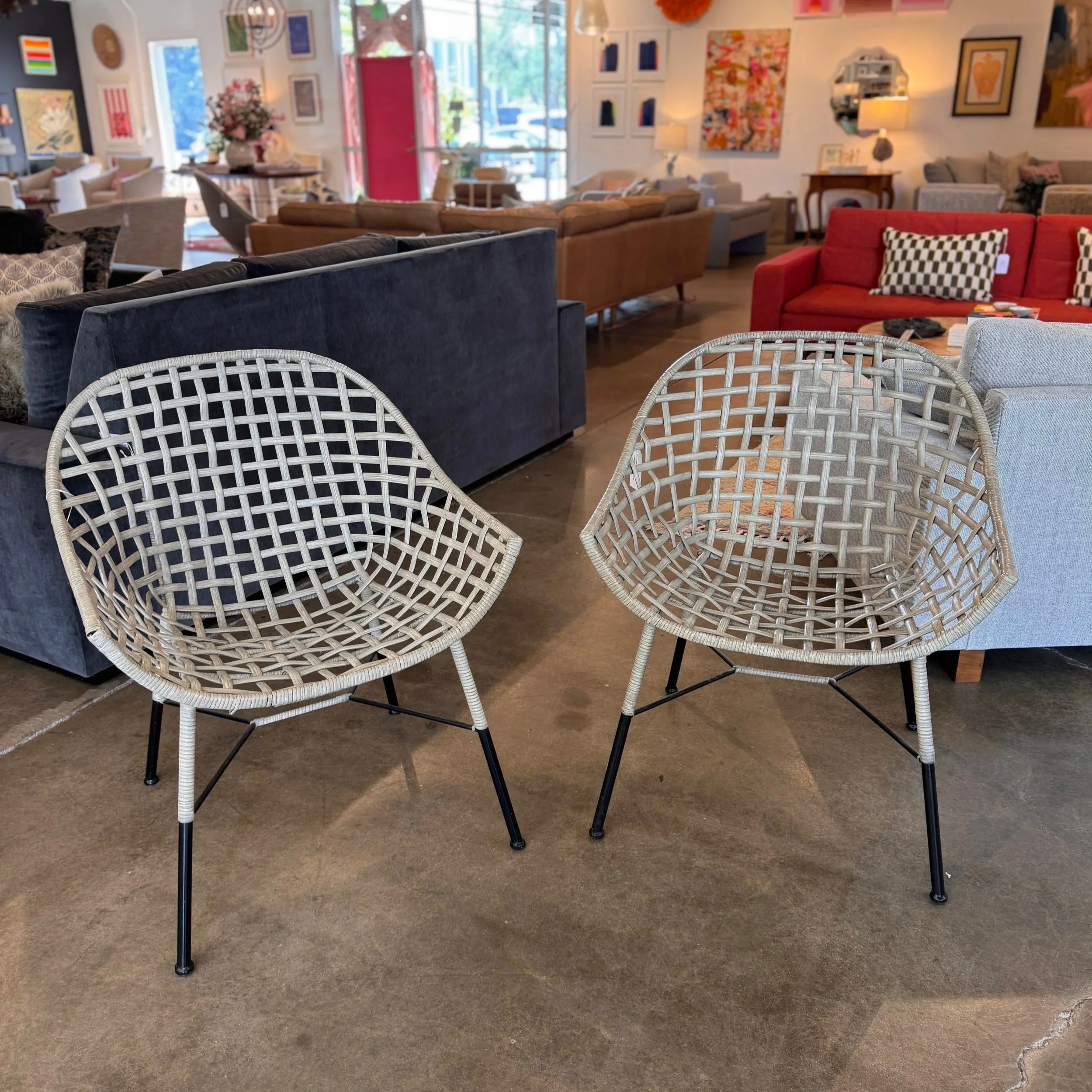 SOLD - Van Der Leeden MCM Woven Chair (x2)