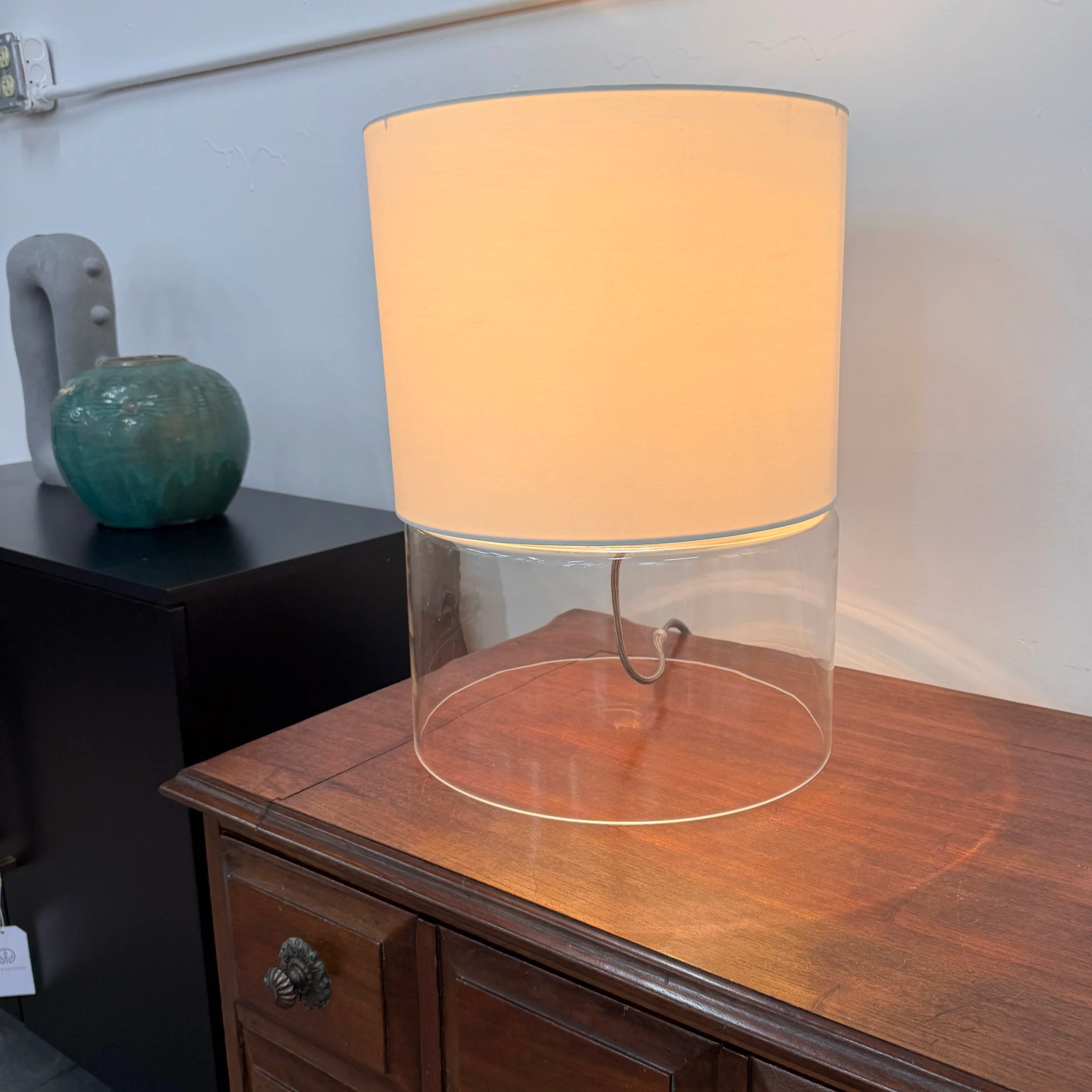 CB2 Greyline Glass Lamp
