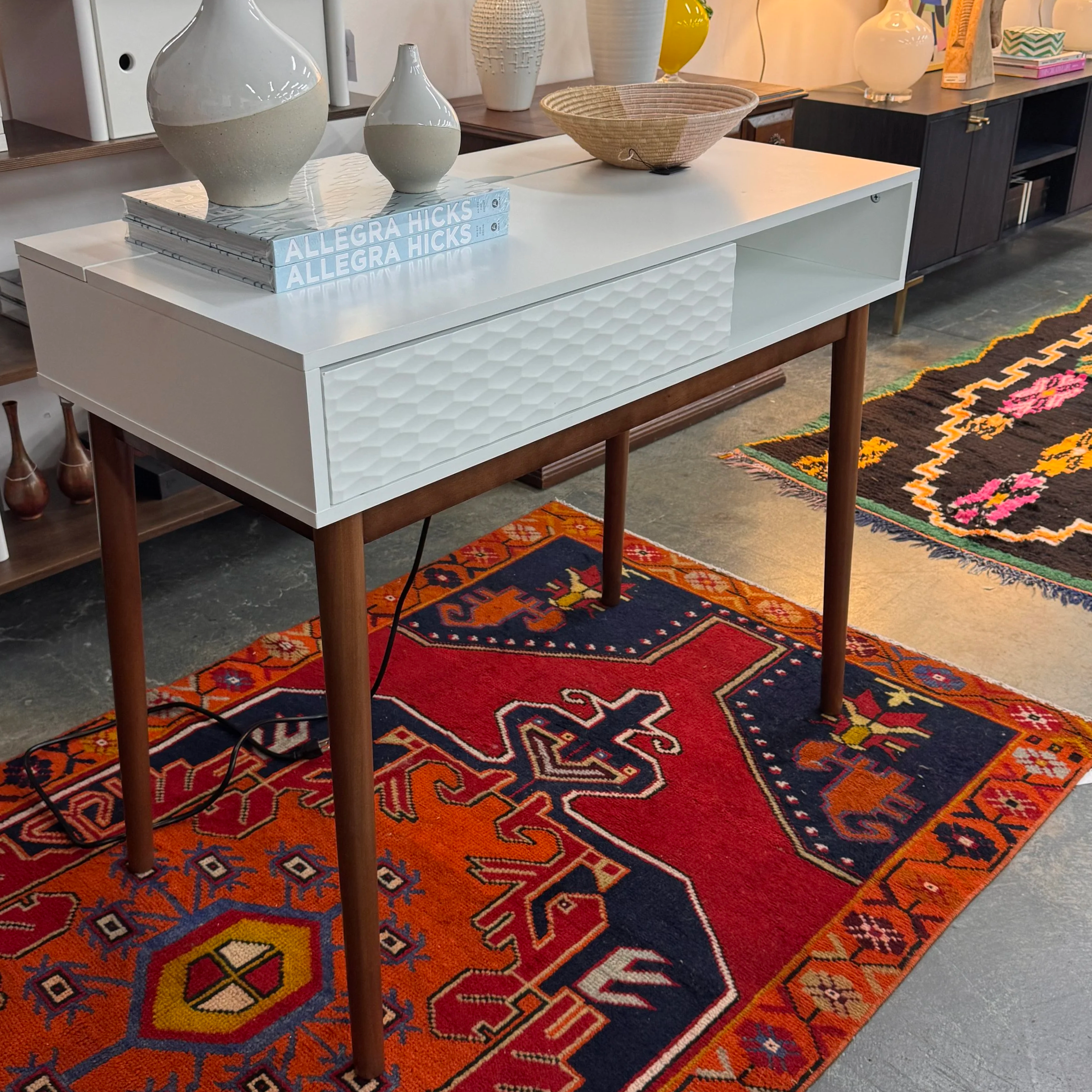SOLD - Lacquer Desk (39.5W x 20D x 33.5H)
