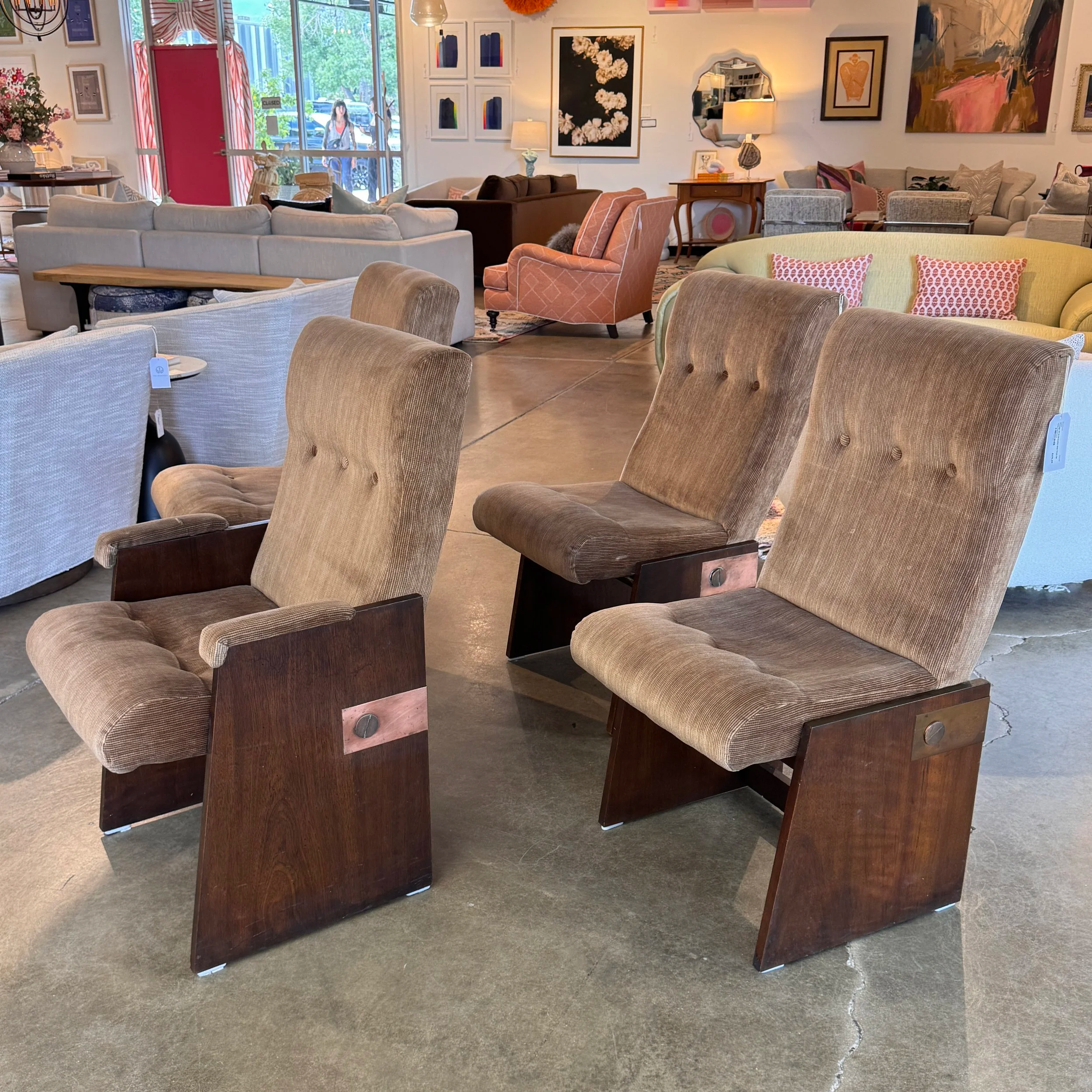 Vintage MCM Brutalist Chair by Lane Furniture