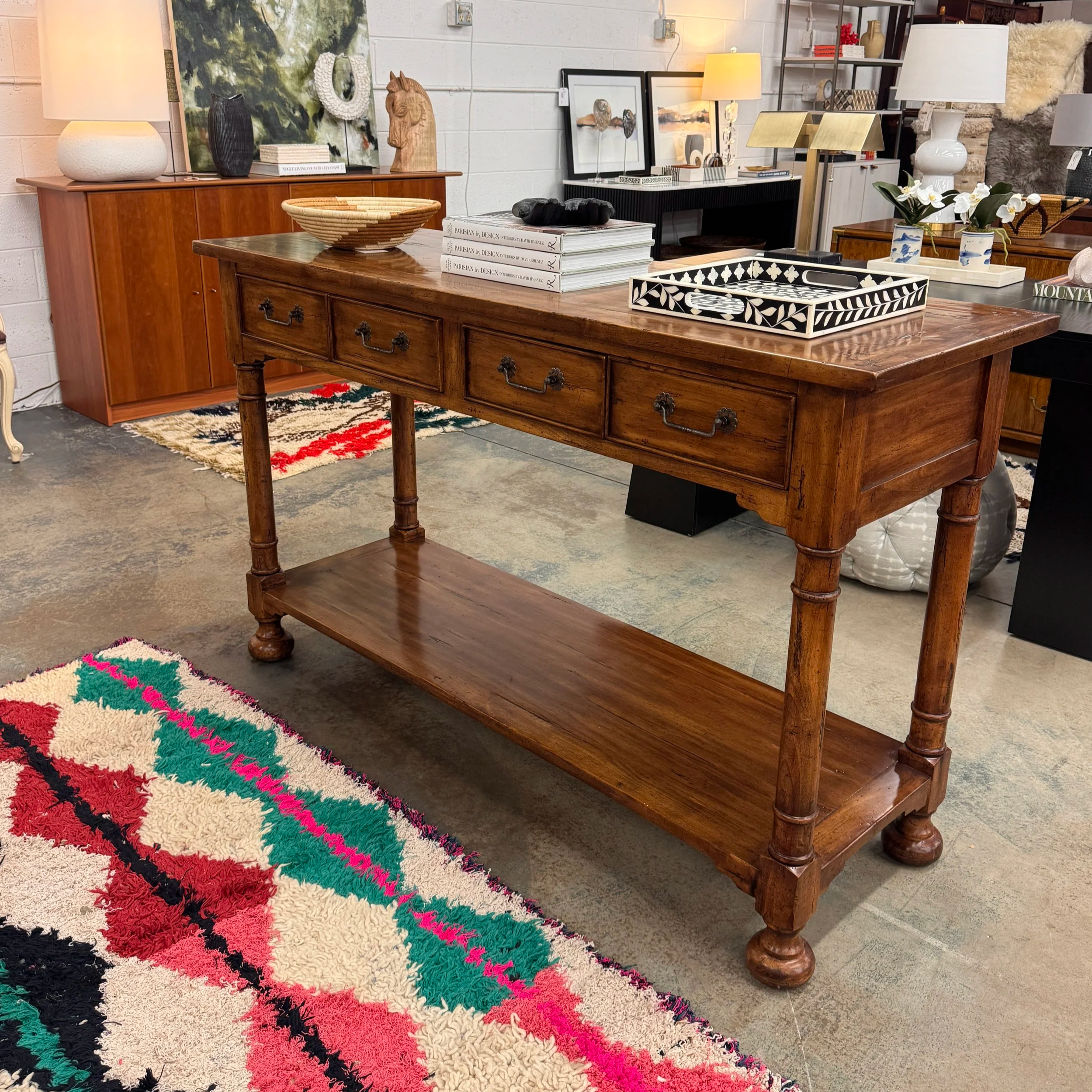 SOLD - Bausman "Library Table" Console (60W x 22D x 37H)