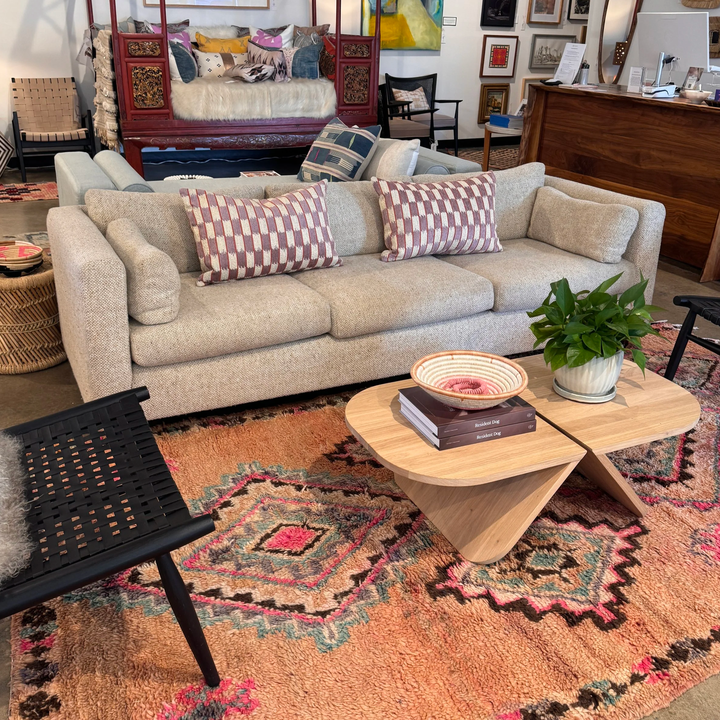Vintage Tweed Sofa (90W x 32D x 25H)