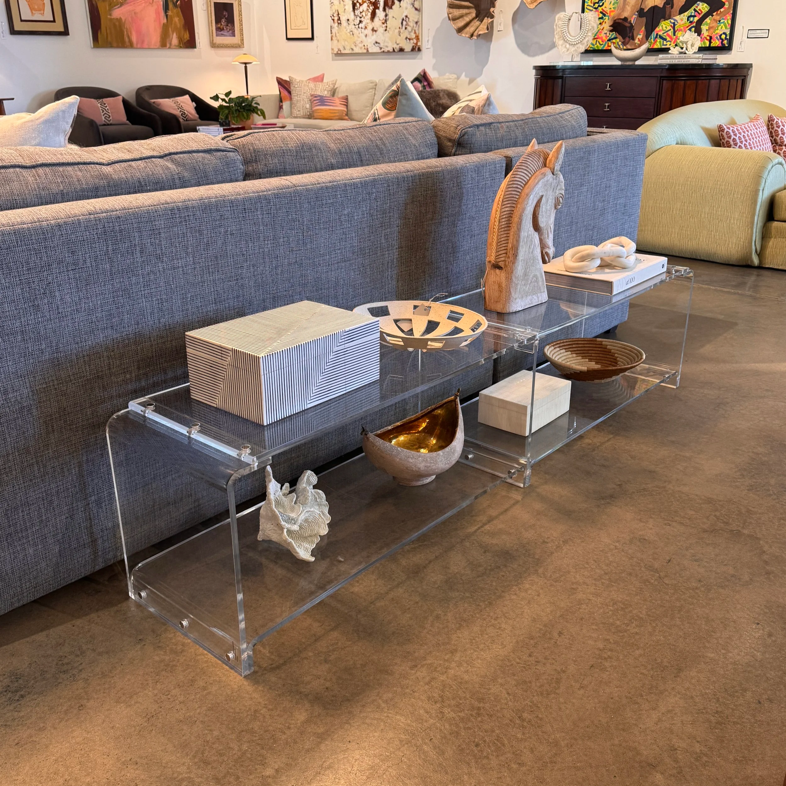 Lucite Media Console (70W x 14D x 16H)