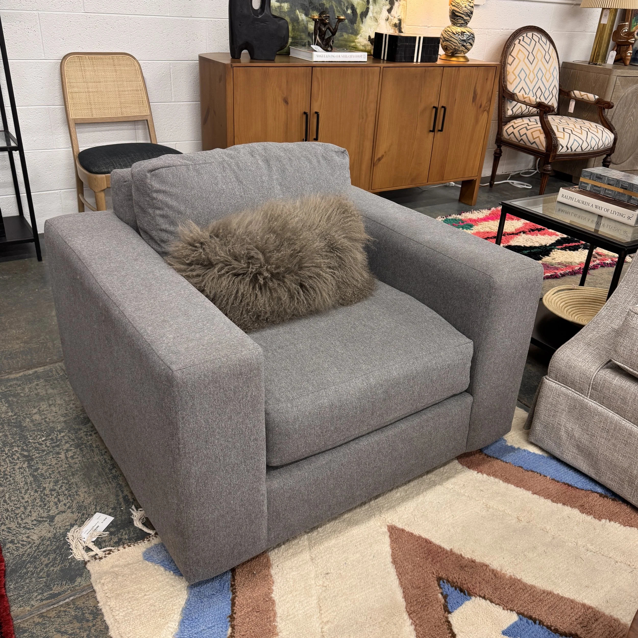 West Elm Urban Swivel Armchair (43W x 38D x 28H)